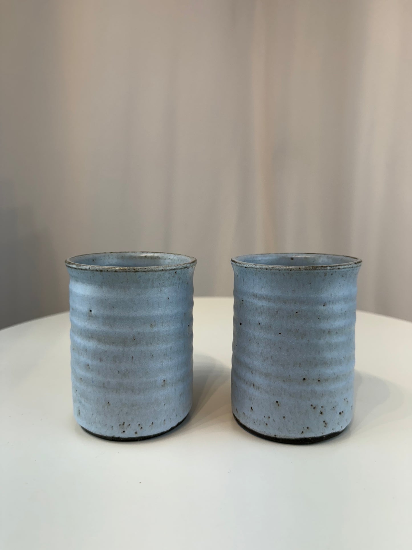 Studio Pottery Mug Set - Light Blue