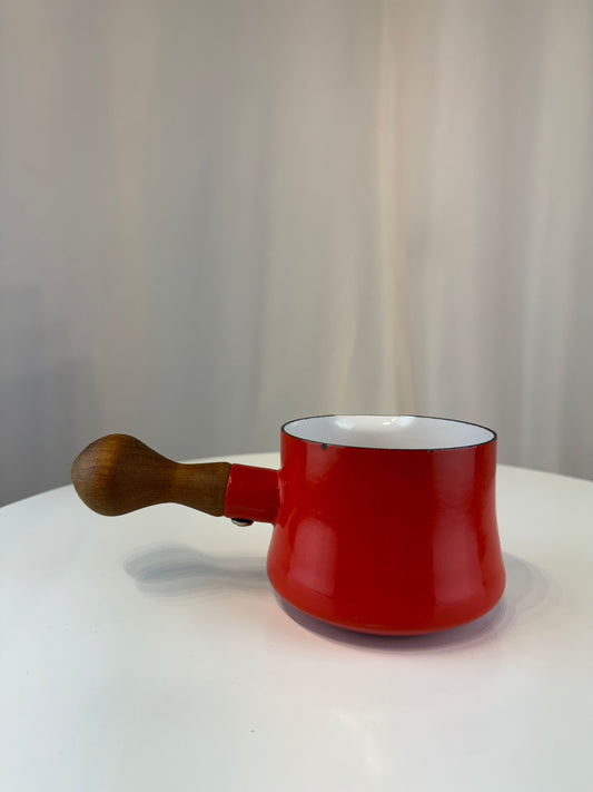 Dansk Designs Small Sauce Pan with Teak Handle - Chili Red