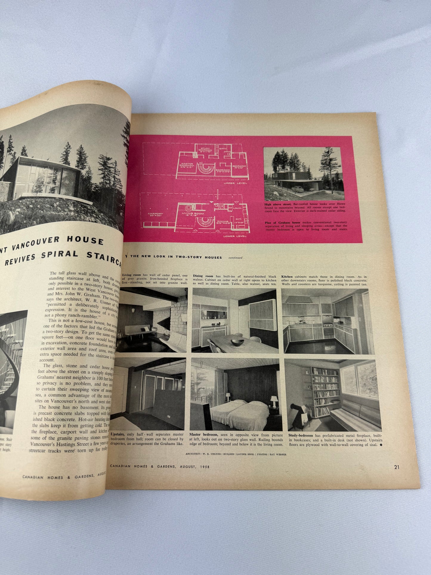 1958 Canadian Homes and Gardens Magazine August Issue