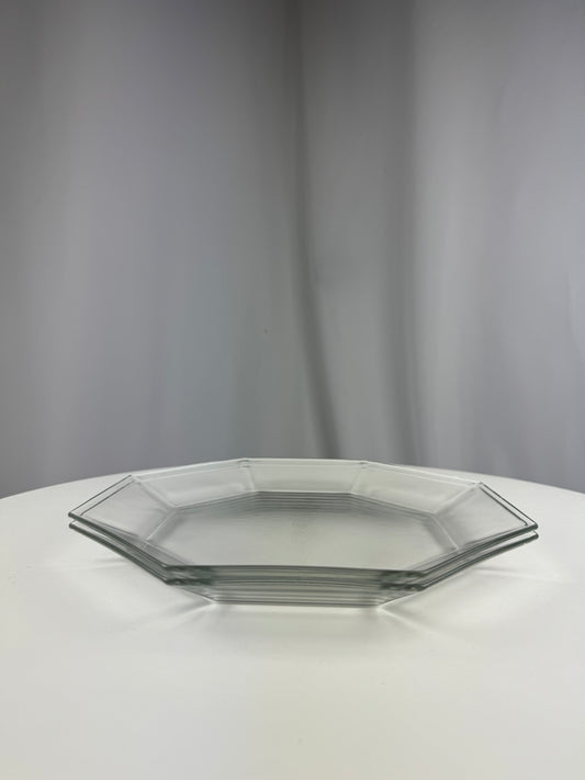 1980's Glcoloc France Glass Plate set of 2