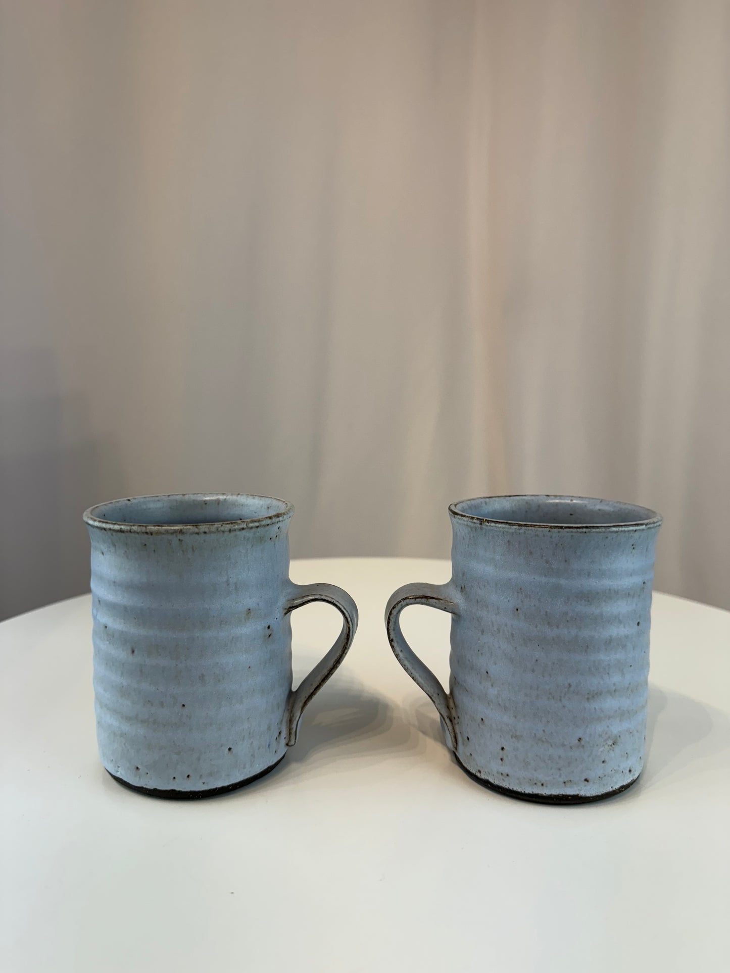 Studio Pottery Mug Set - Light Blue