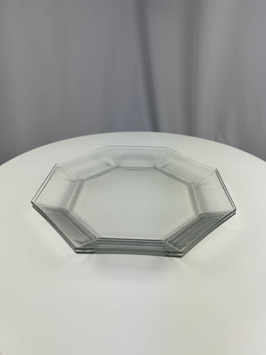 1980's Glcoloc France Glass Plate set of 2