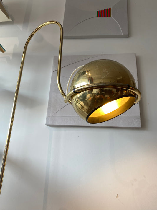 Vintage Large Gold Looping Floor Lamp
