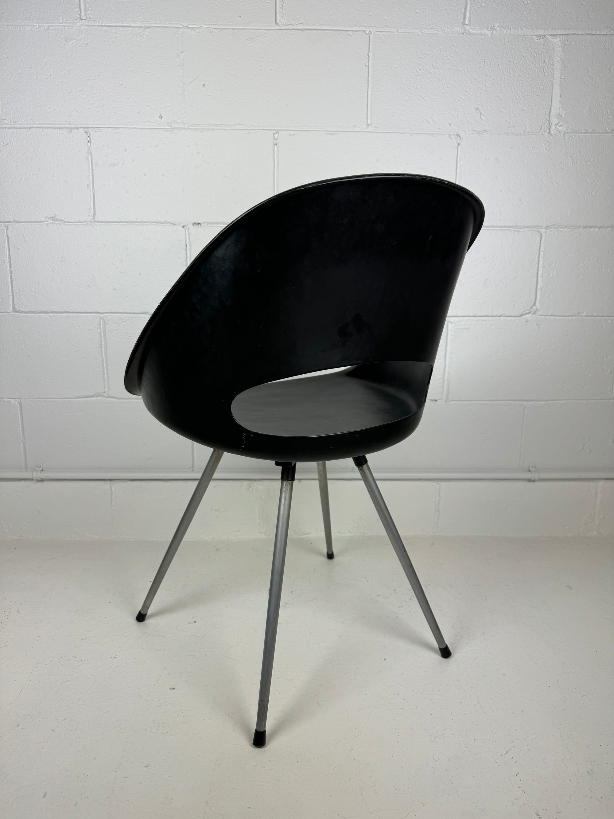 Rare Fibreglass Side Chair by Kai Lyngfeldt Larsen for Søborg Denmark