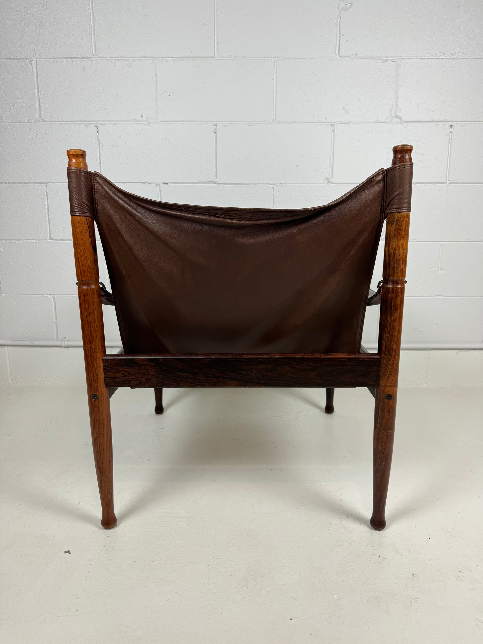 Erik Wørts for Niels Eilersen Rosewood & Leather Safari Chair