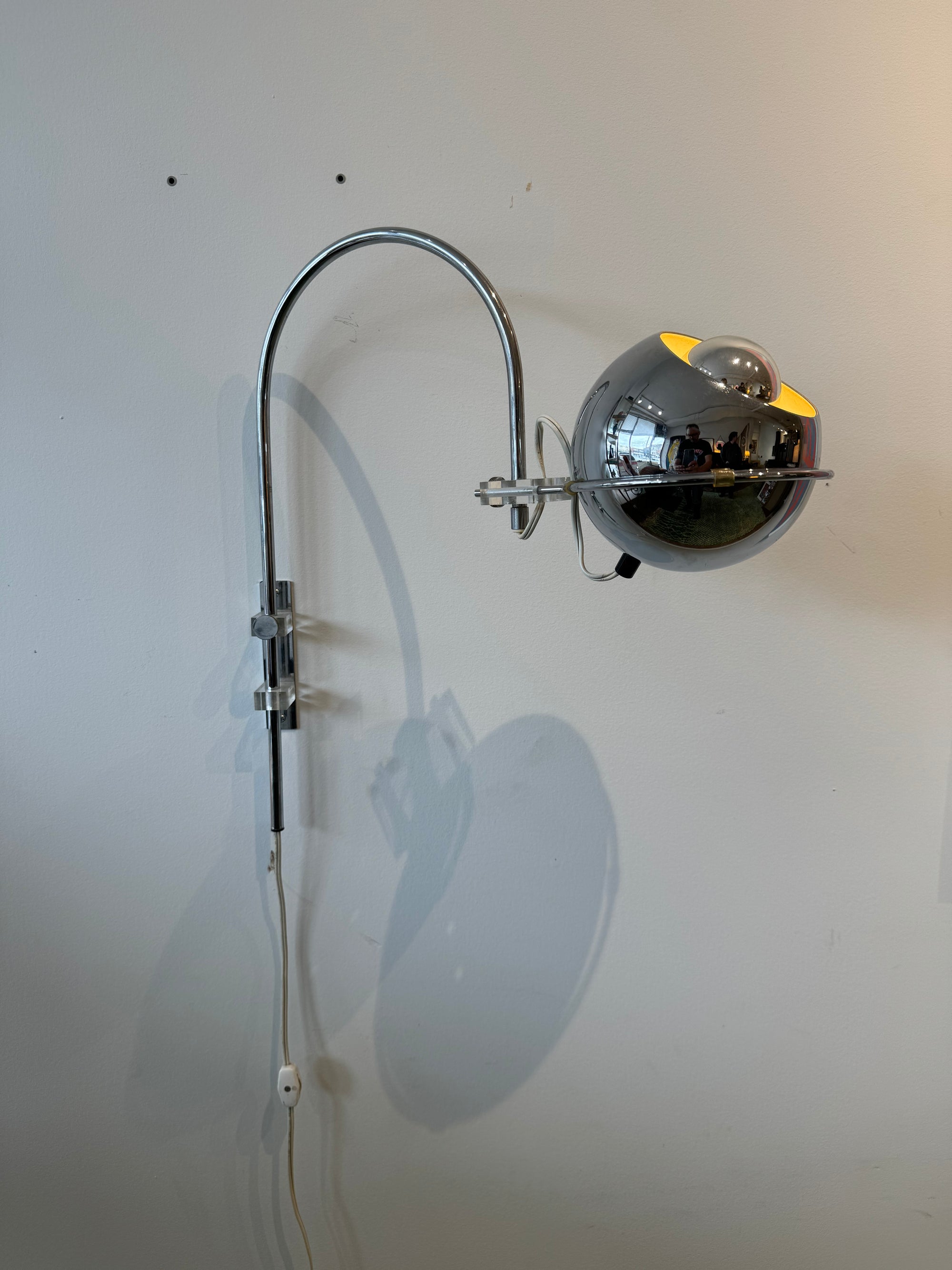 Chrome Eyeball Sconce by Gepo - Wall Mounted