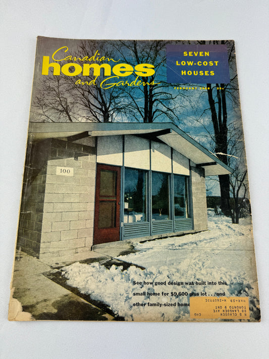 1958 Canadian Homes and Gardens Magazine February Issue