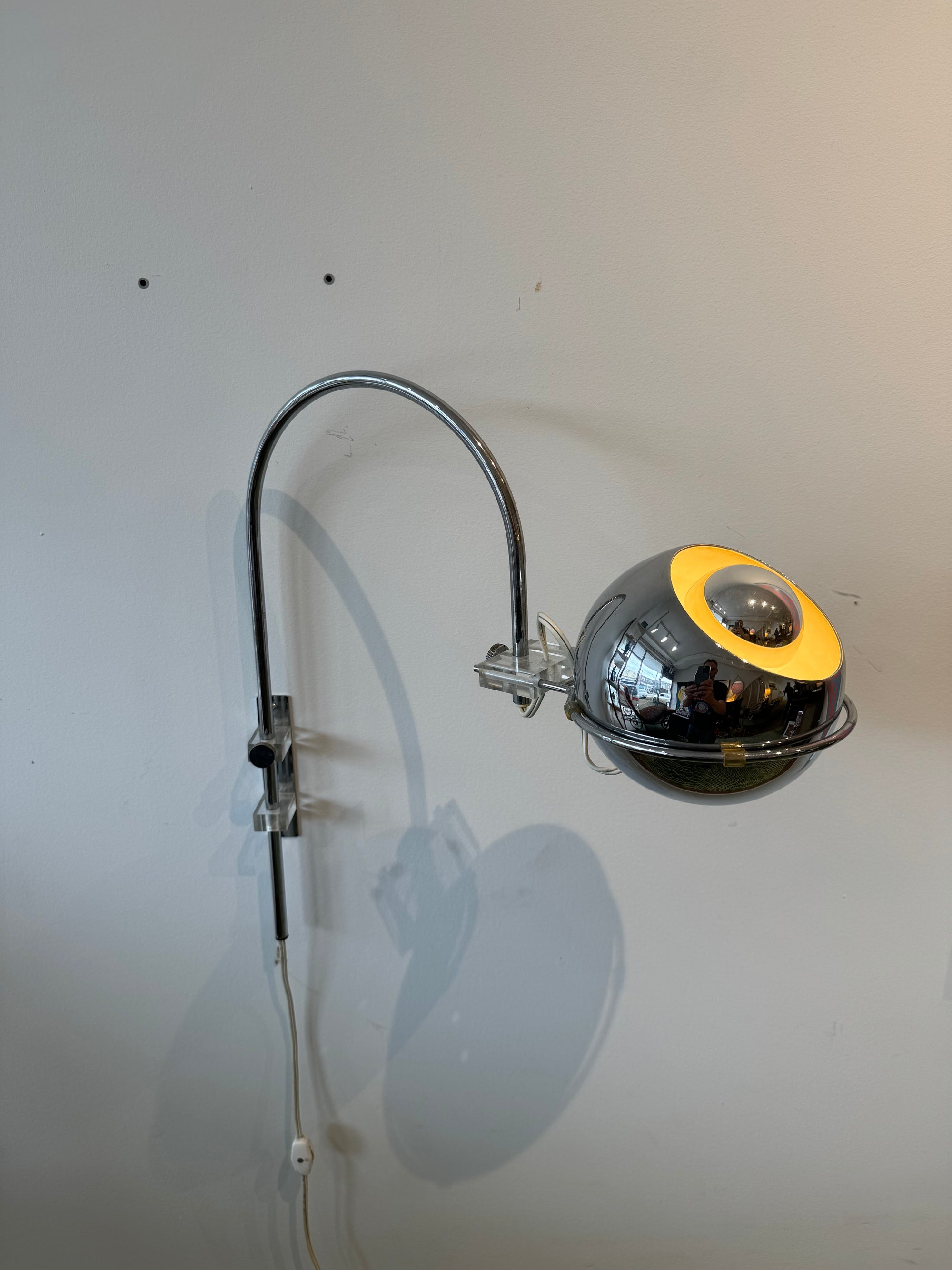 Chrome Eyeball Sconce by Gepo - Wall Mounted