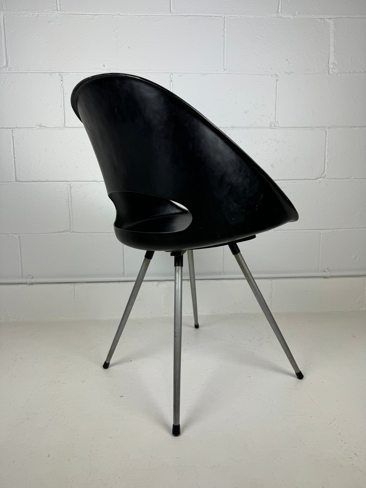 Rare Fibreglass Side Chair by Kai Lyngfeldt Larsen for Søborg Denmark