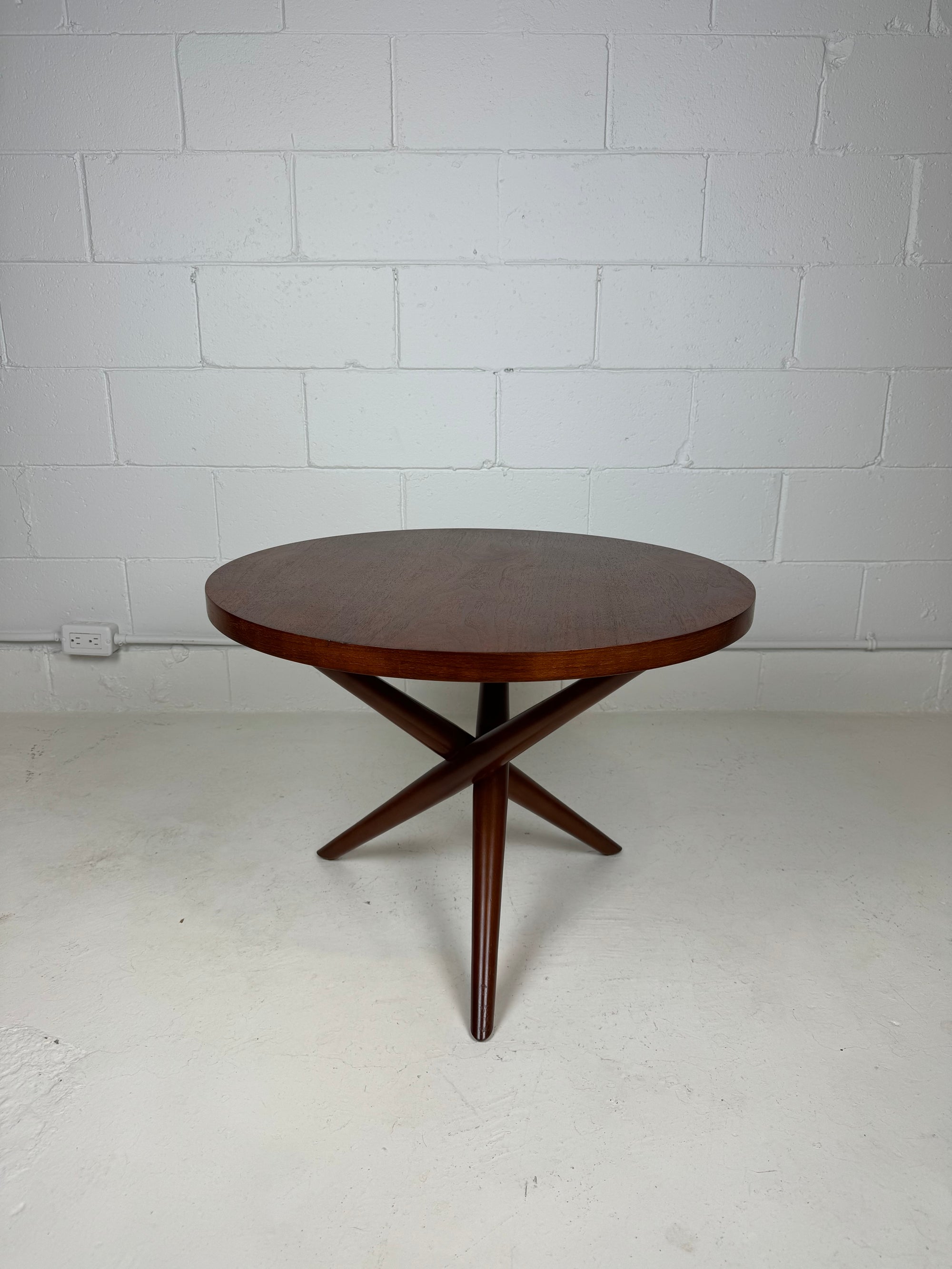 Robsjohn-Gibbings Tripod Side Table for Widdicombe in Walnut