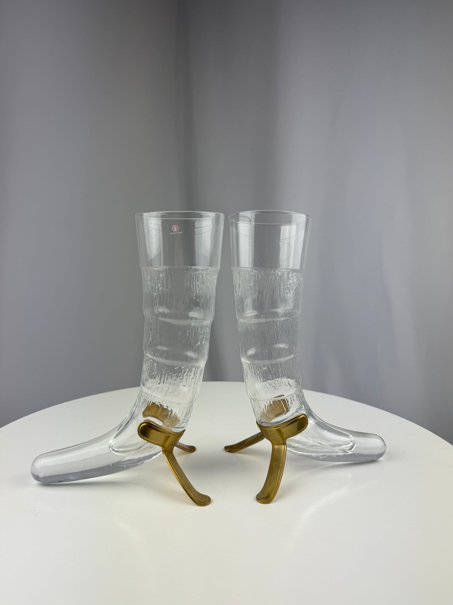 Iittala HARALDs HORN Beer Glasses by Valto Kokko (6)