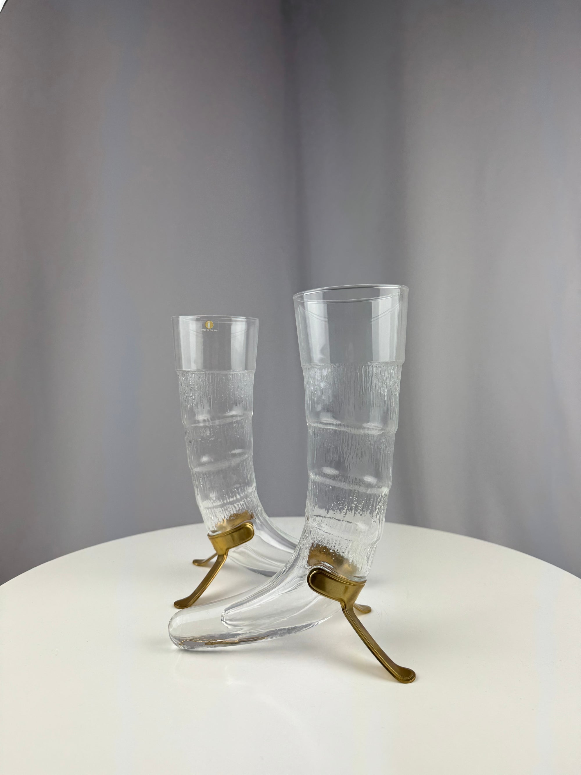 Iittala HARALDs HORN Beer Glasses by Valto Kokko (6)