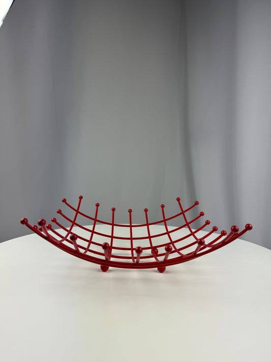 Modern Red Wire Fruit Basket