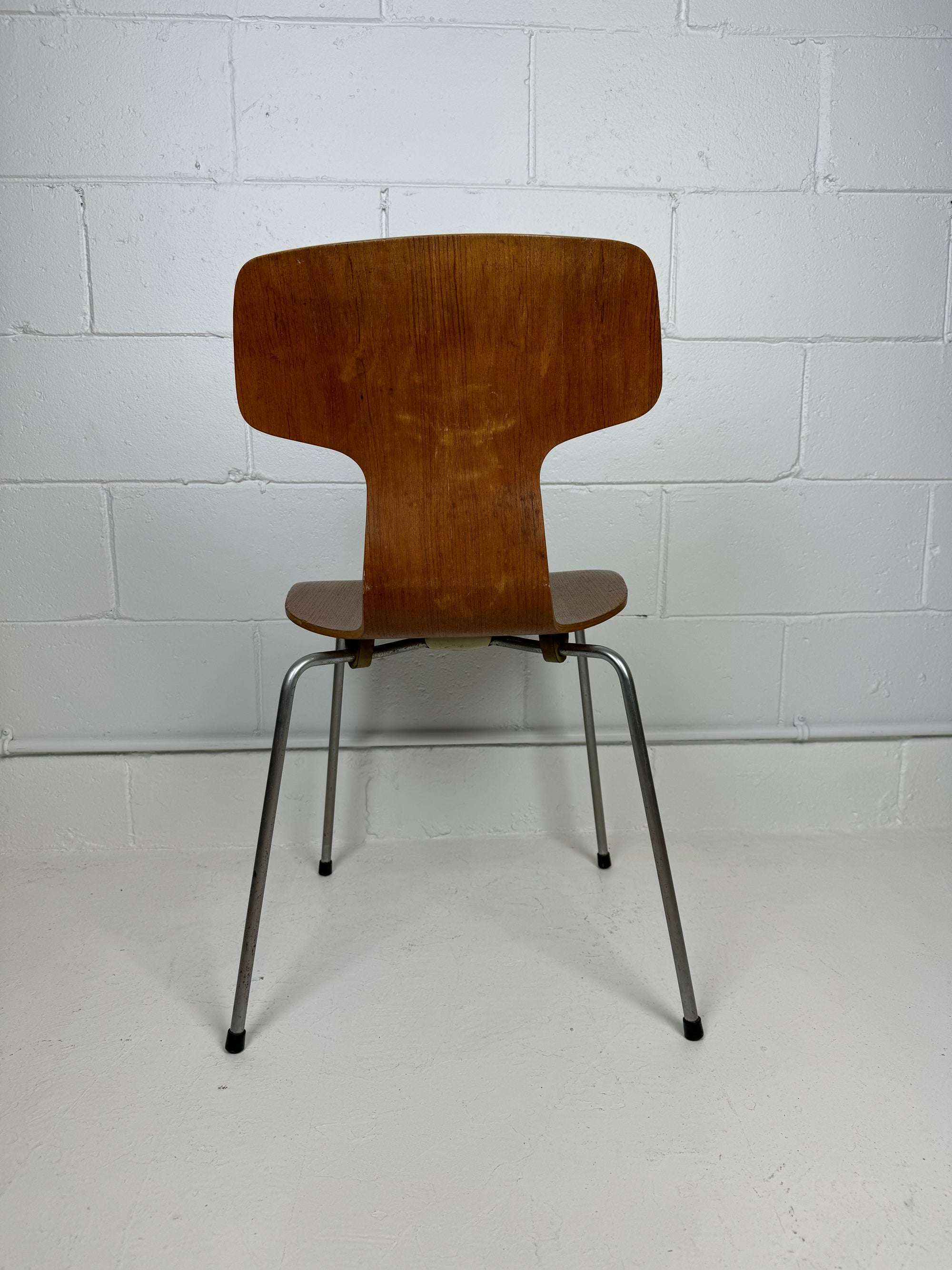 Arne Jacobsen Hammerhead or "T" Teak Side Chair for Fritz Hansen