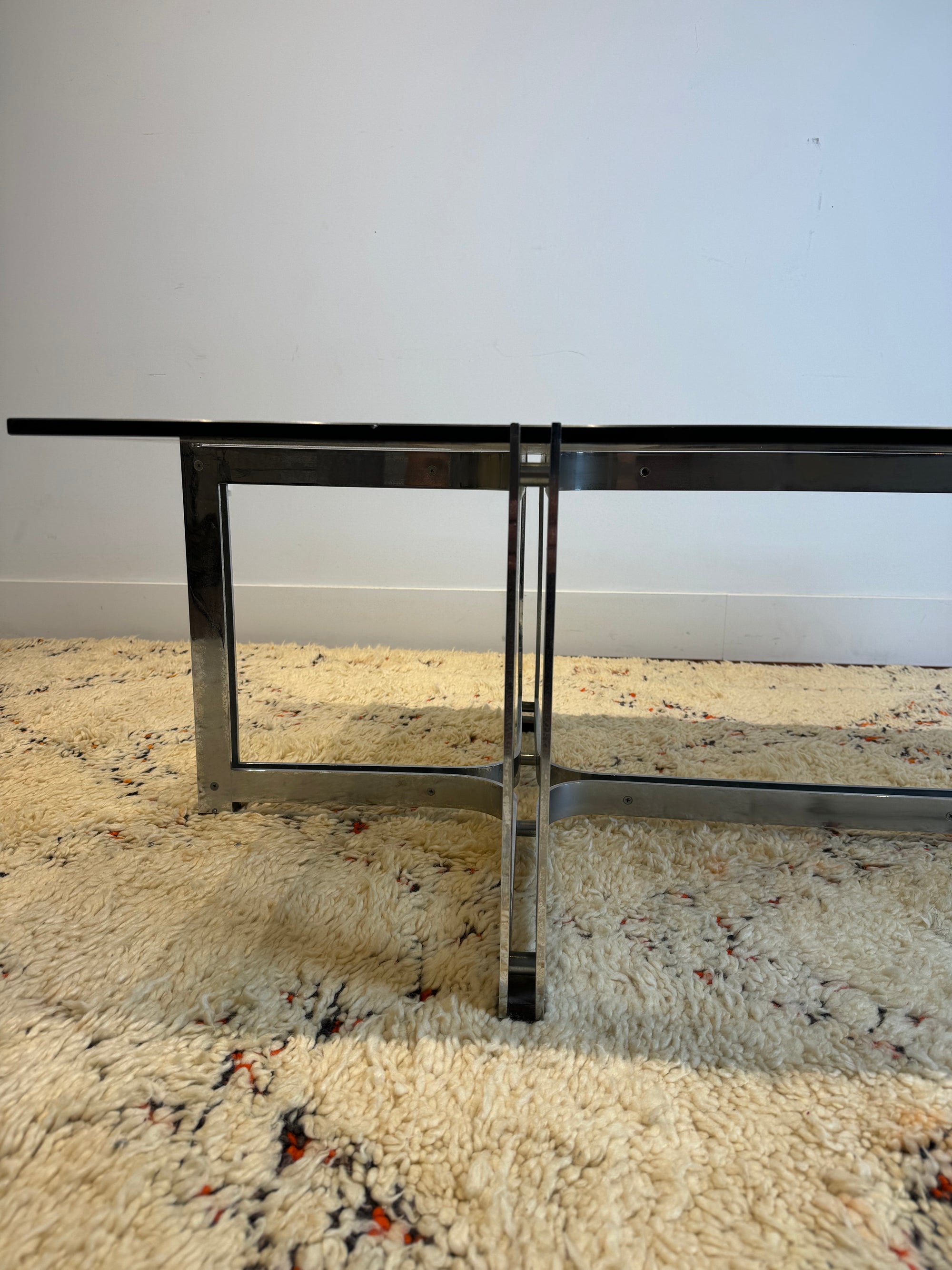 Smoked Glass Coffee Table by Tom Lopinski for Dunbar