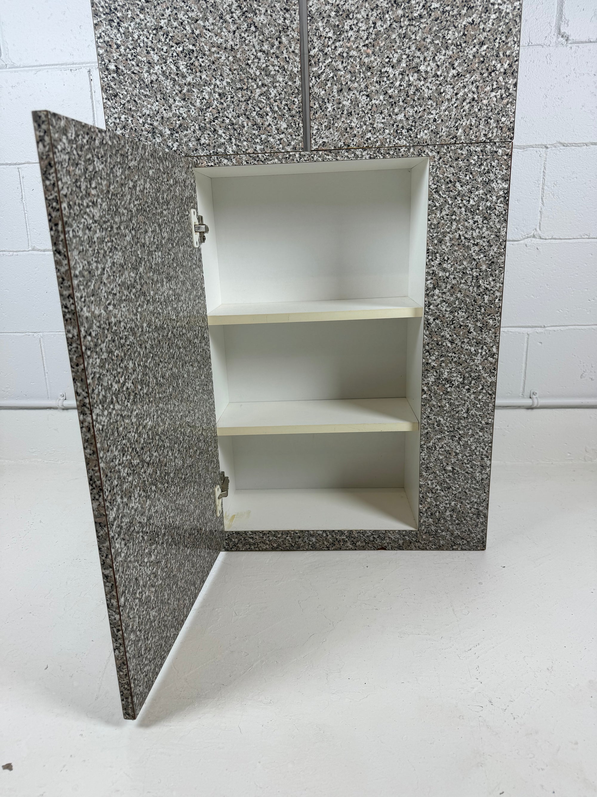 1980's Architectural Faux Terrazzo Display with Storage