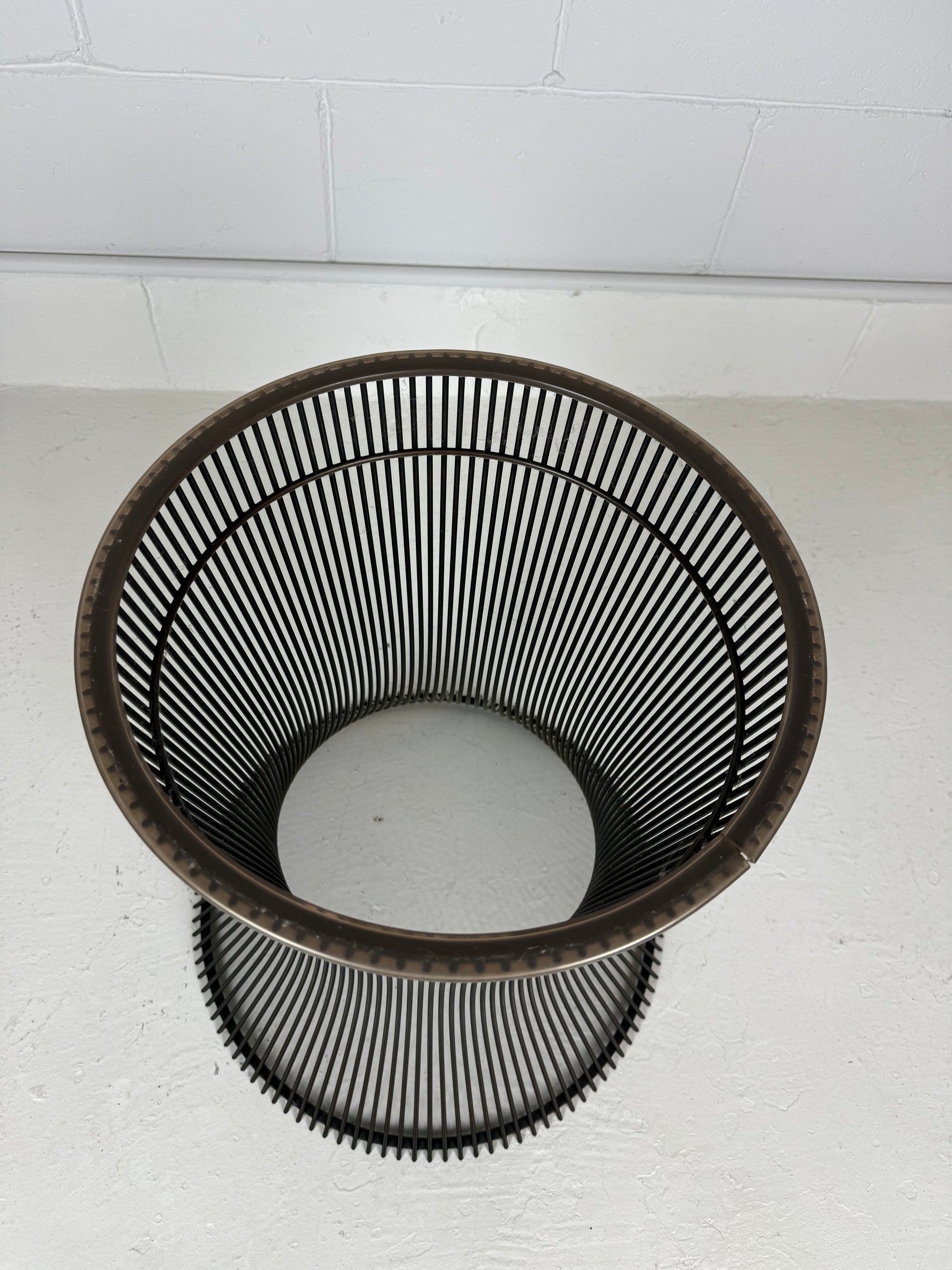 Warren Platner Bronze Side Table with Smoked Glass