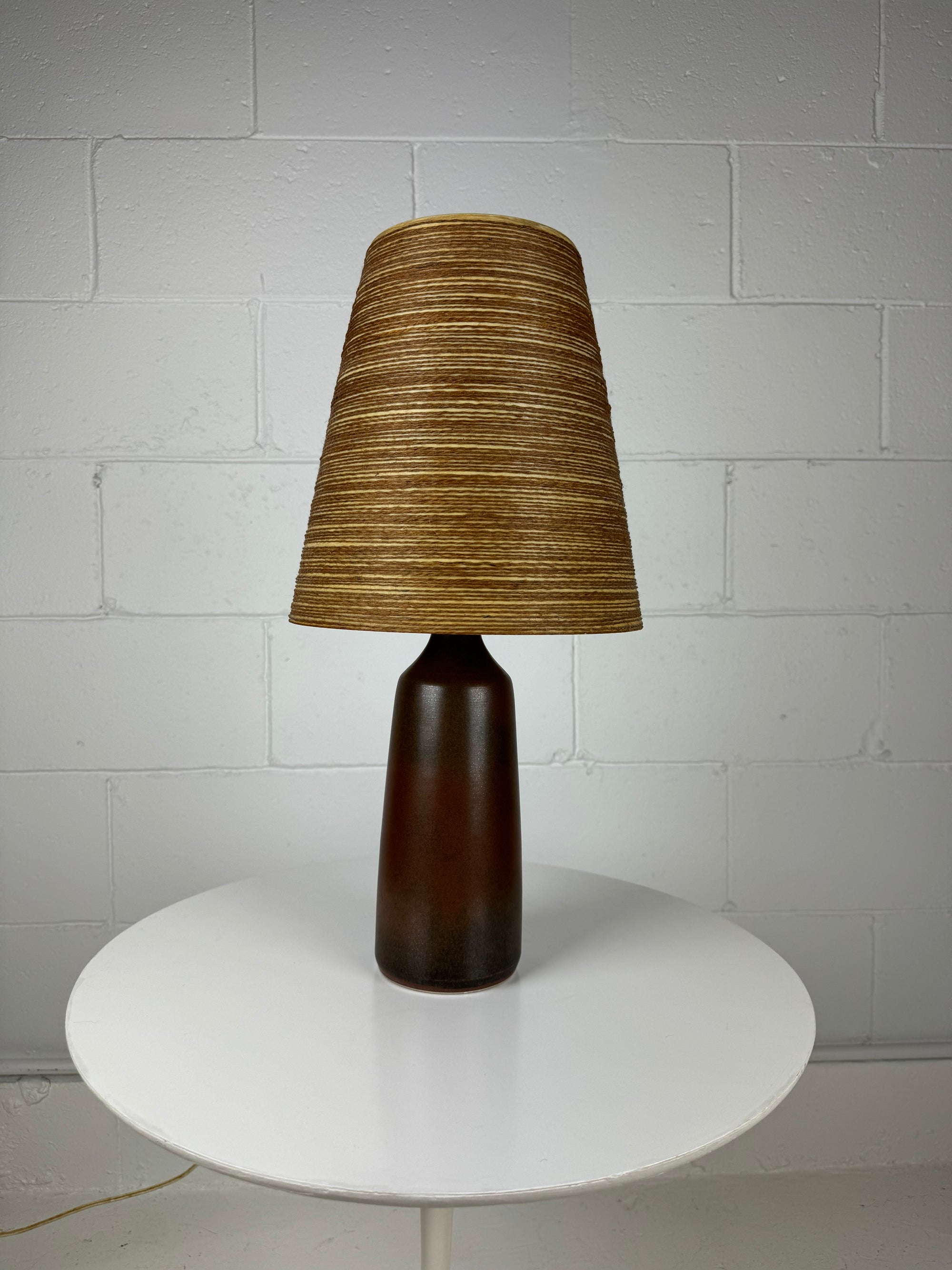 Small Brown Cylinder Lotte Table Lamp