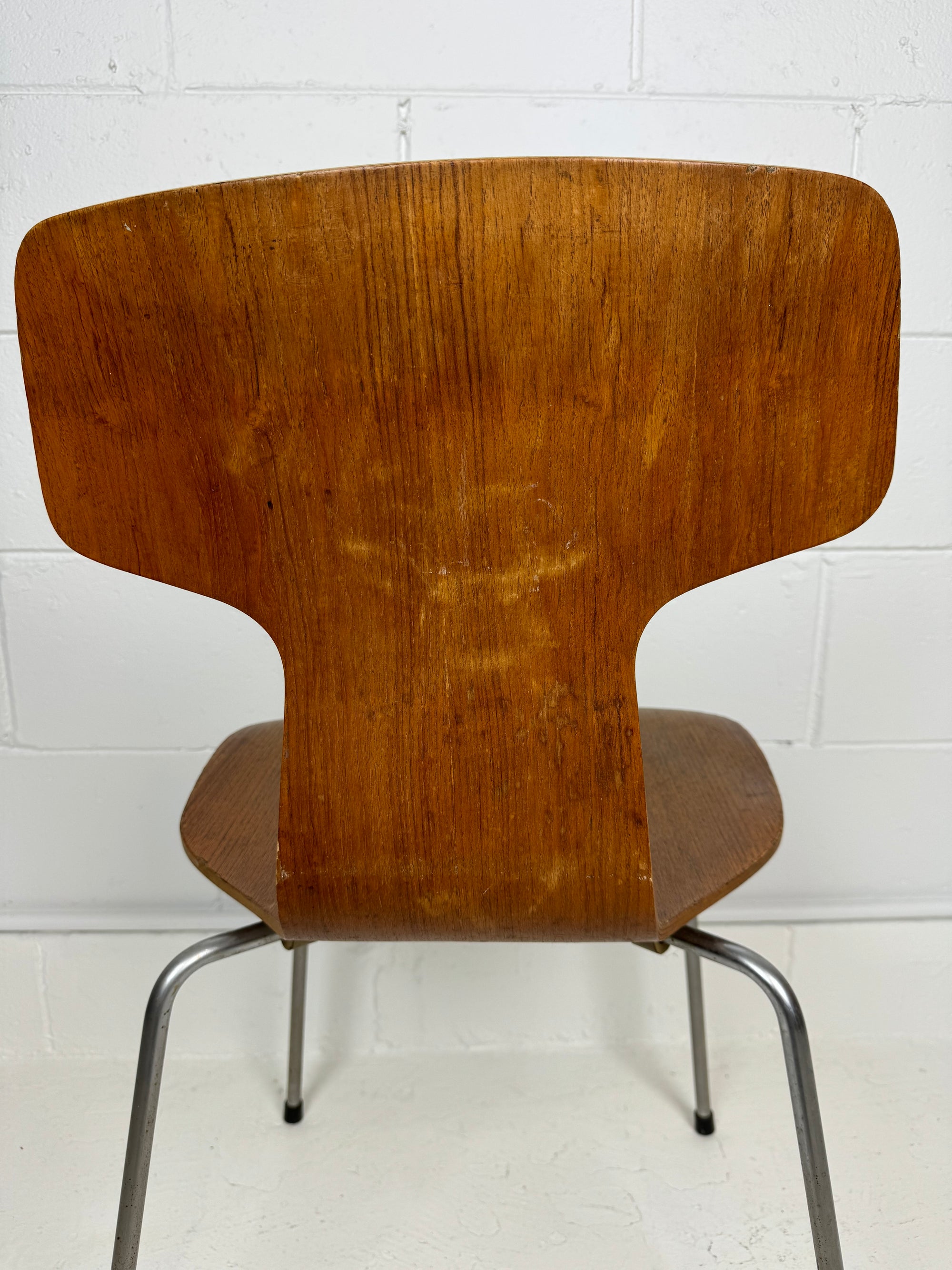 Arne Jacobsen Hammerhead or "T" Teak Side Chair for Fritz Hansen