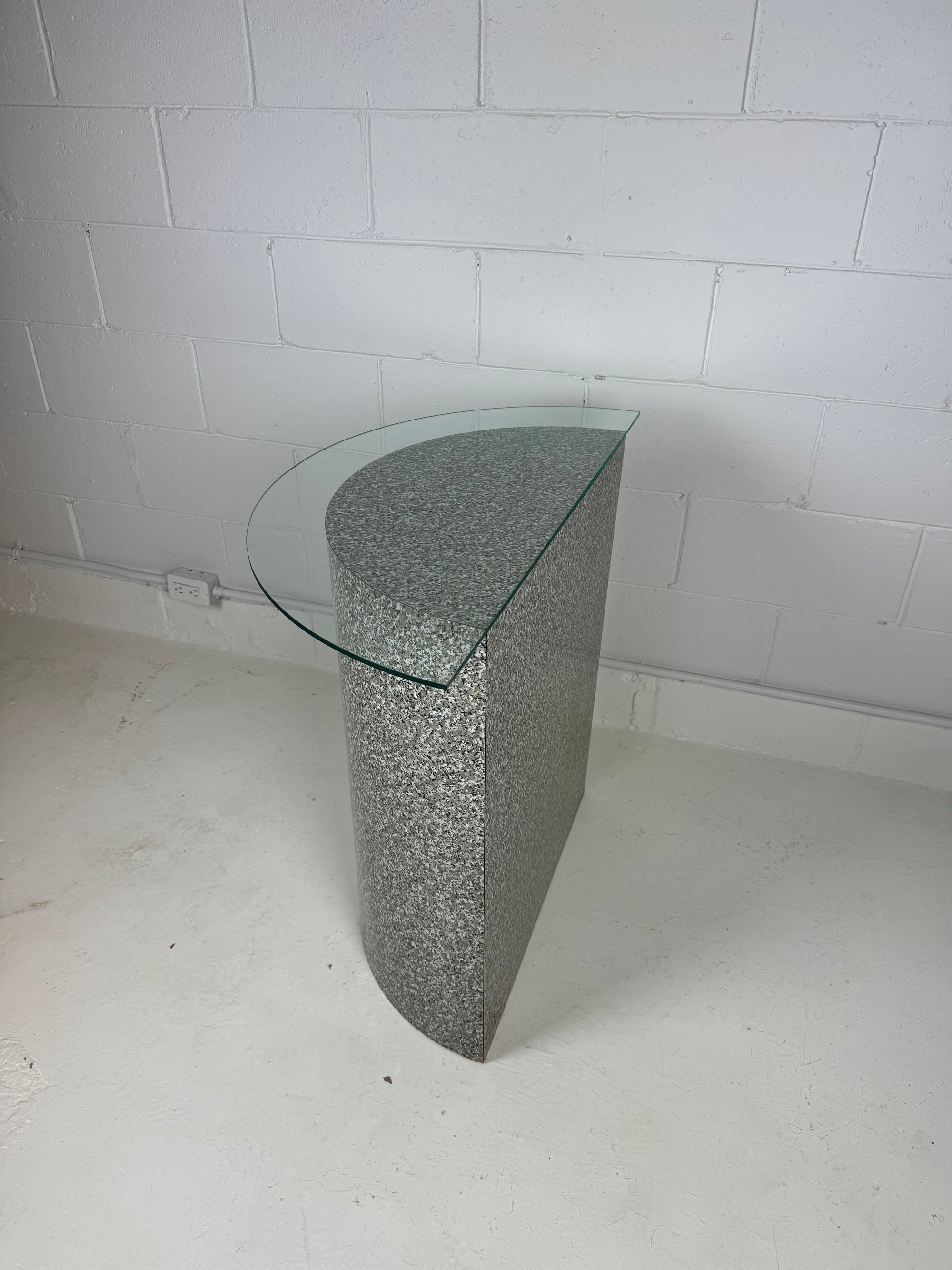 1980's Faux Terrazzo Console Table