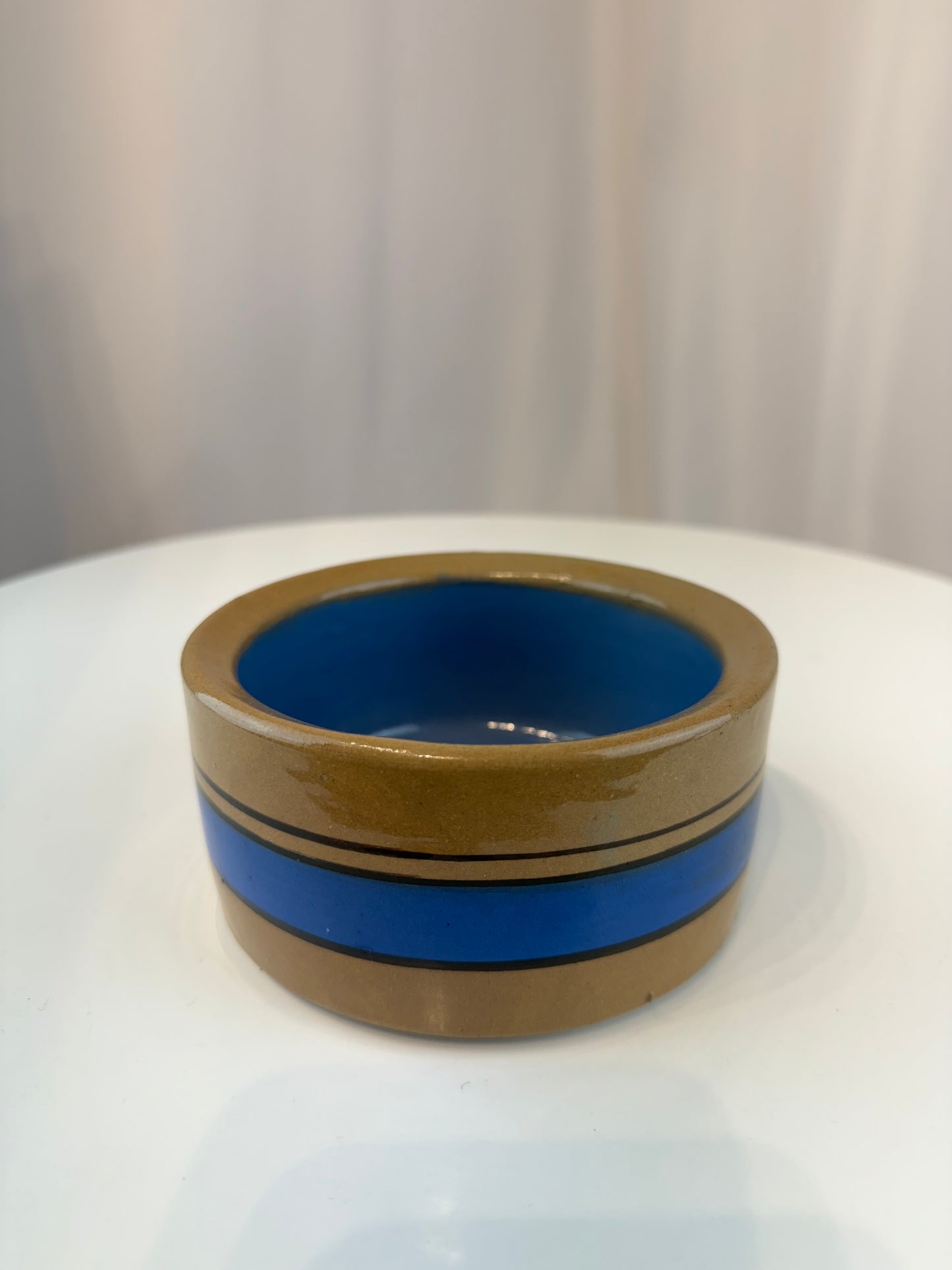 Studio Pottery Bowl - Brown & Blue