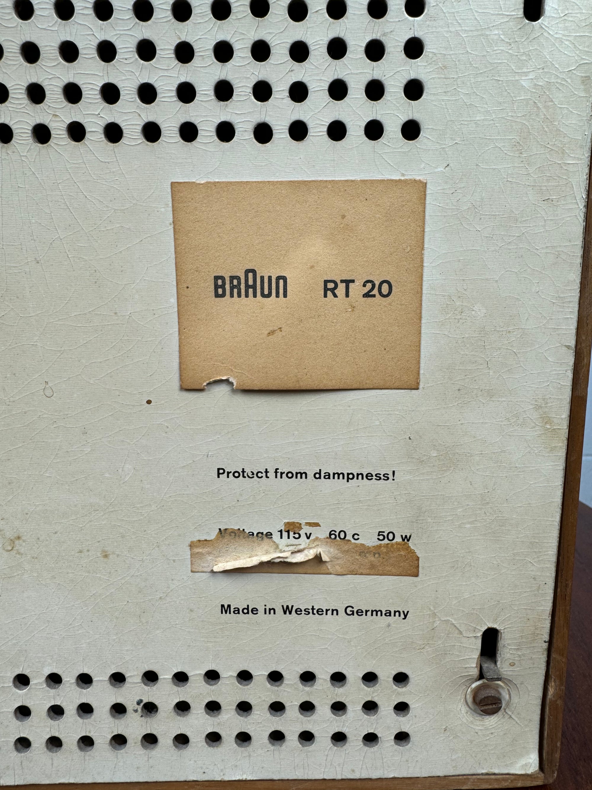 Vintage Braun Clairtone RT 20C Radio