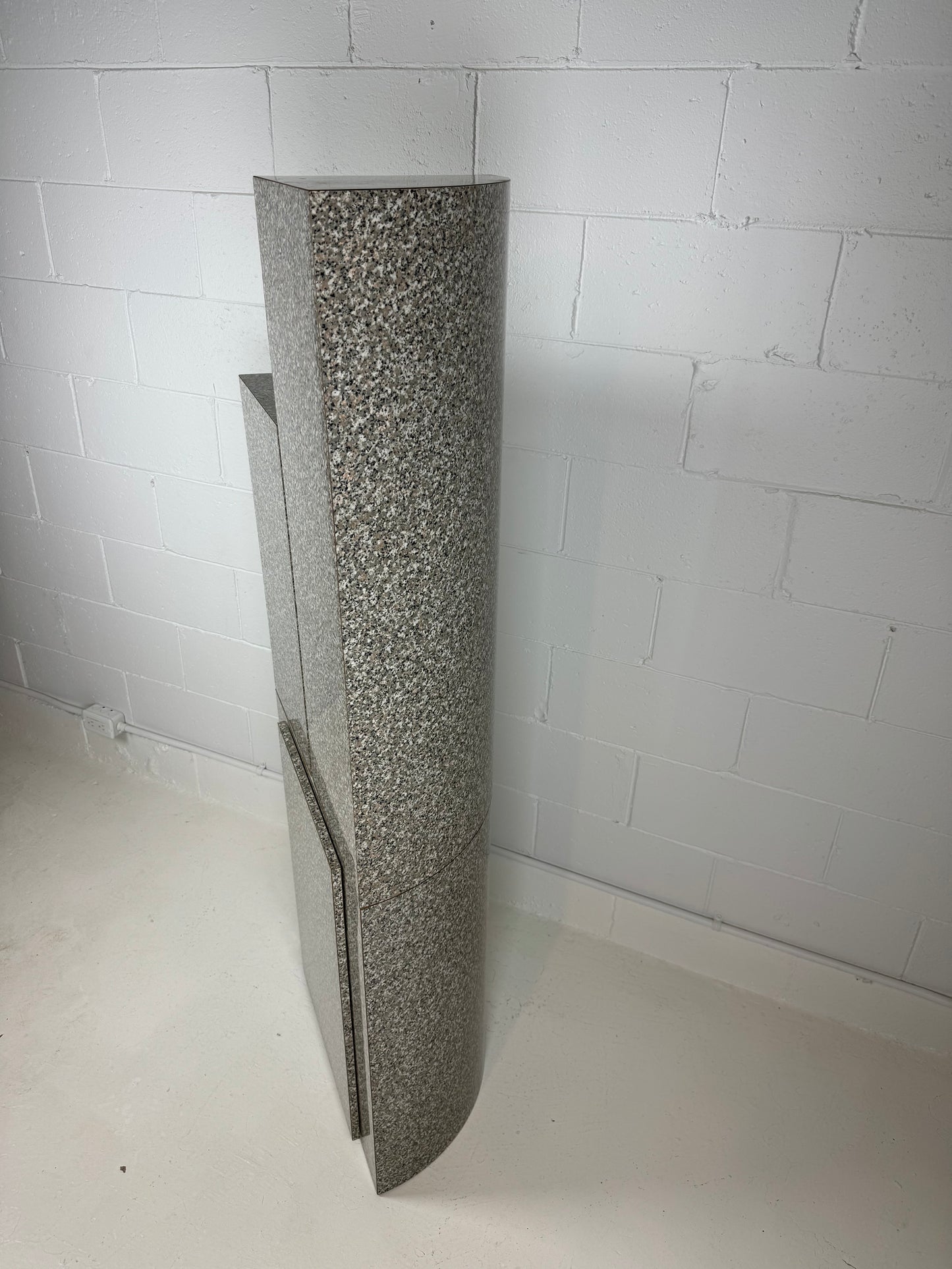 1980's Architectural Faux Terrazzo Display with Storage