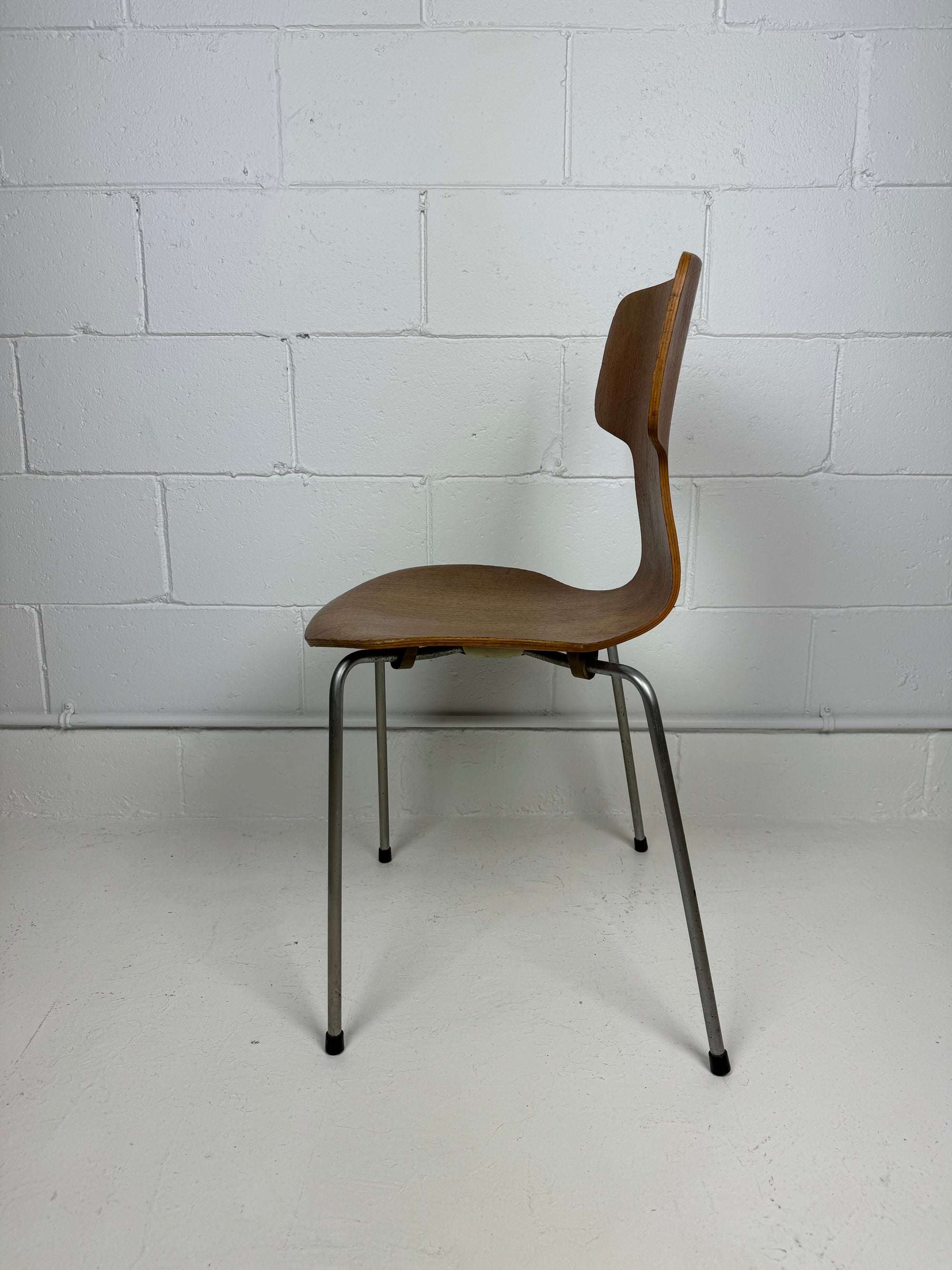 Arne Jacobsen Hammerhead or "T" Teak Side Chair for Fritz Hansen