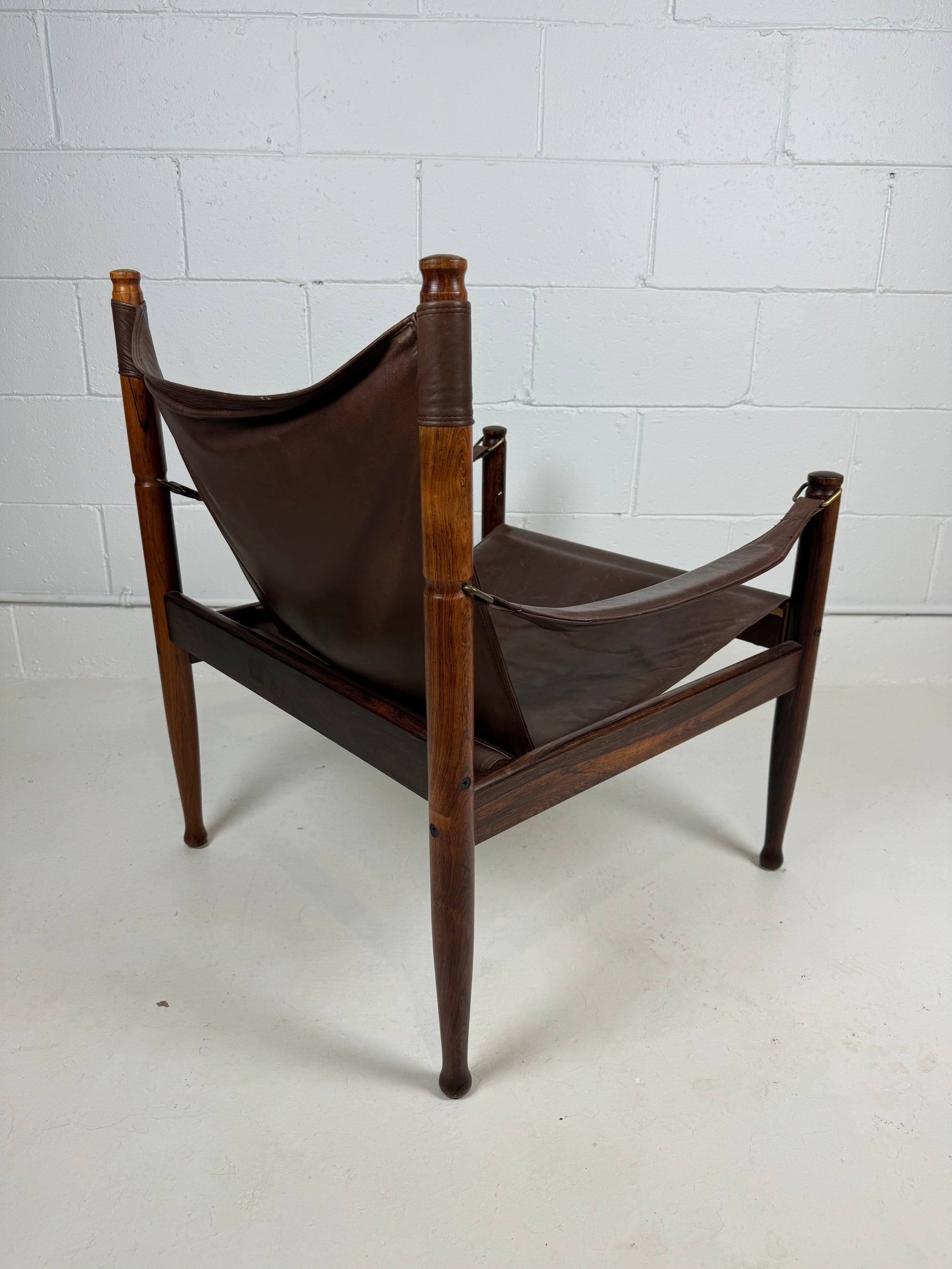 Erik Wørts for Niels Eilersen Rosewood & Leather Safari Chair