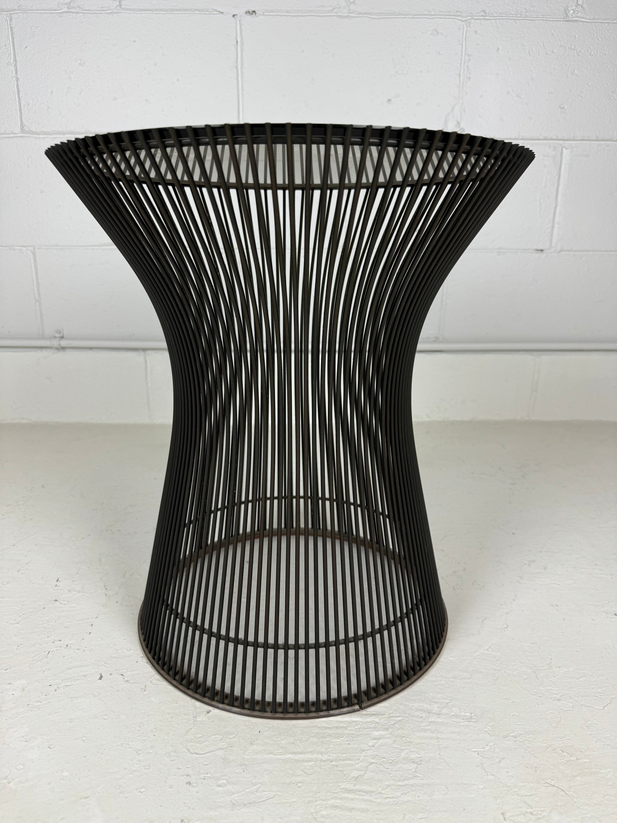 Warren Platner Bronze Side Table with Smoked Glass