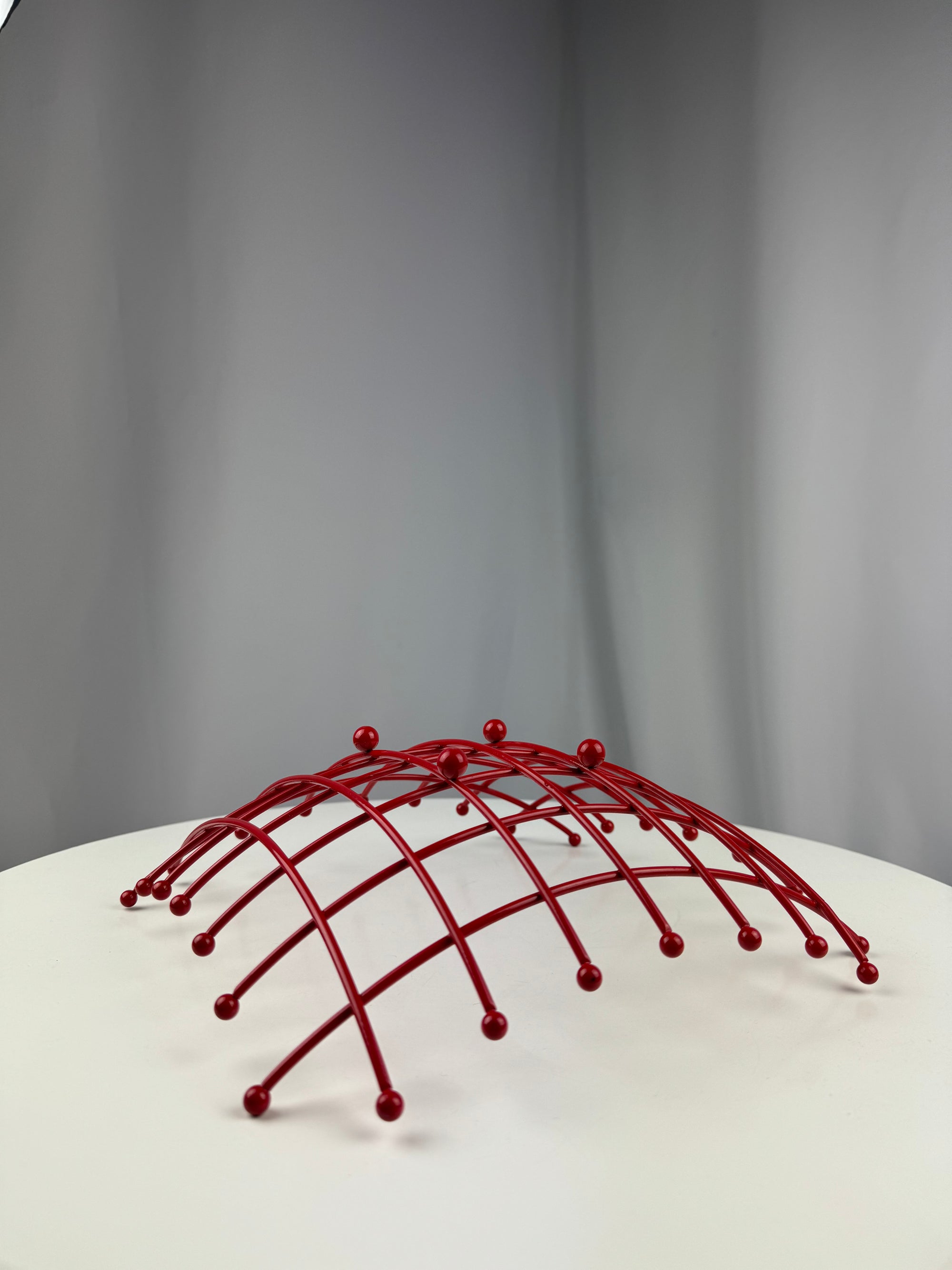 Modern Red Wire Fruit Basket