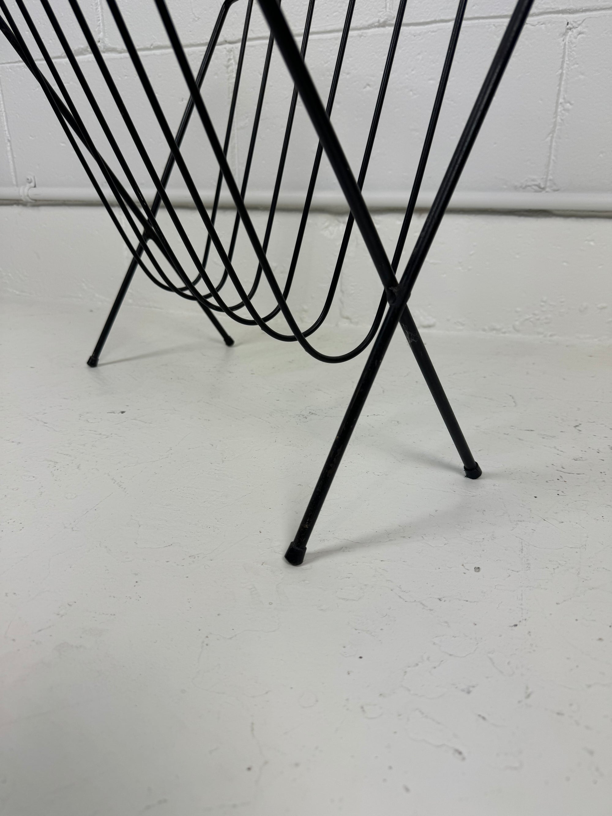 Mid Century Wrought Iron Magazine Rack