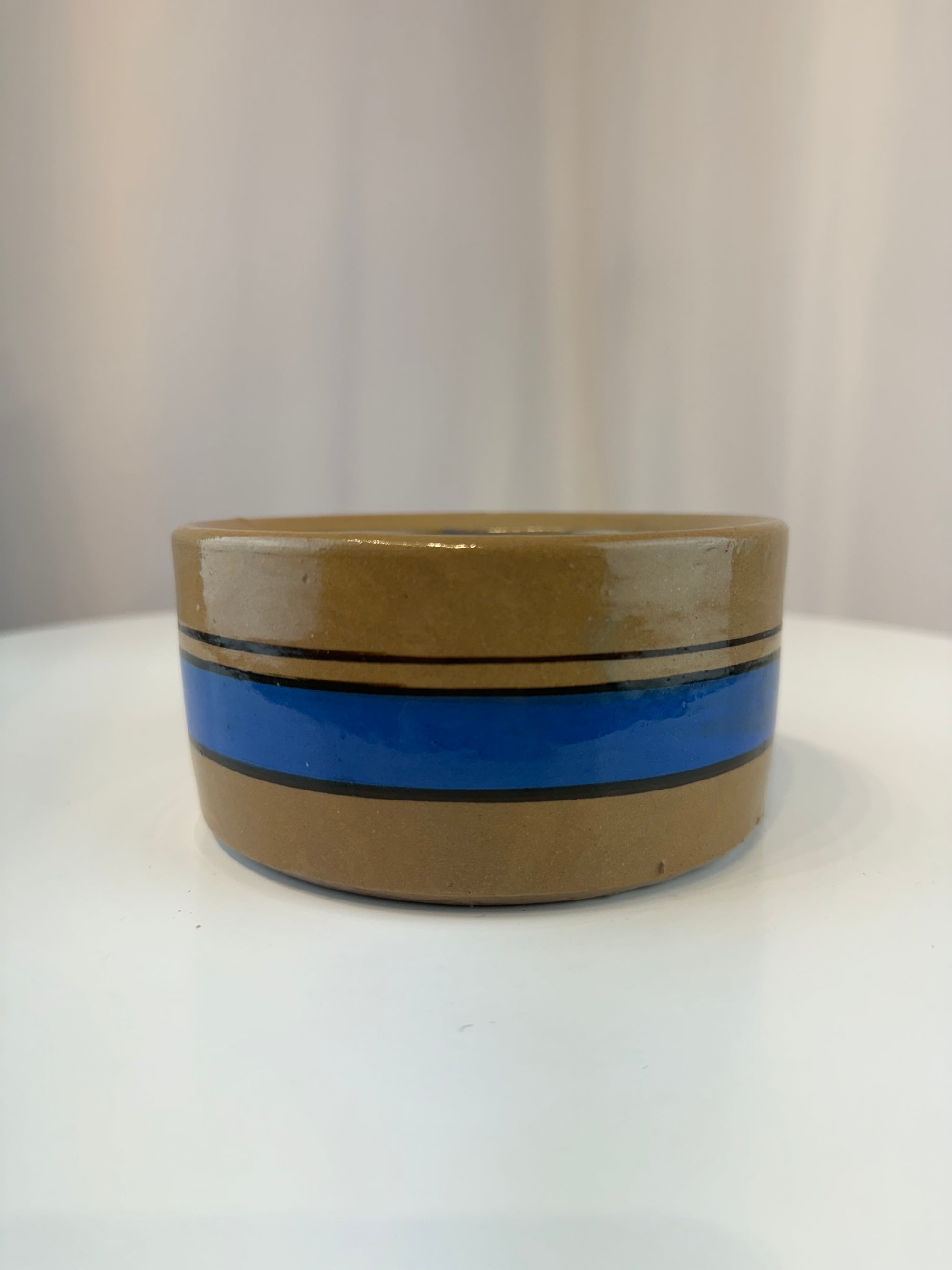 Studio Pottery Bowl - Brown & Blue