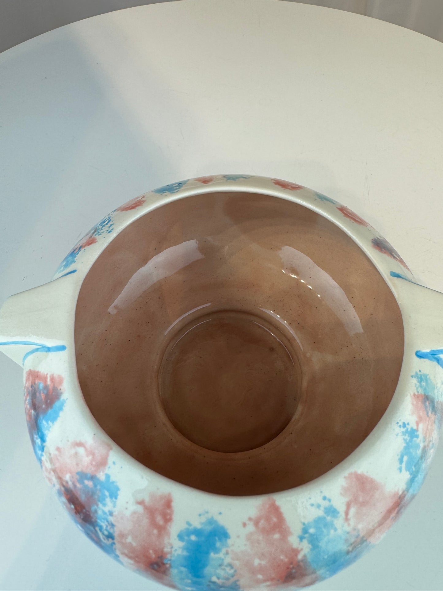 Studio Pottery Vessel - Baby Blue & Pink