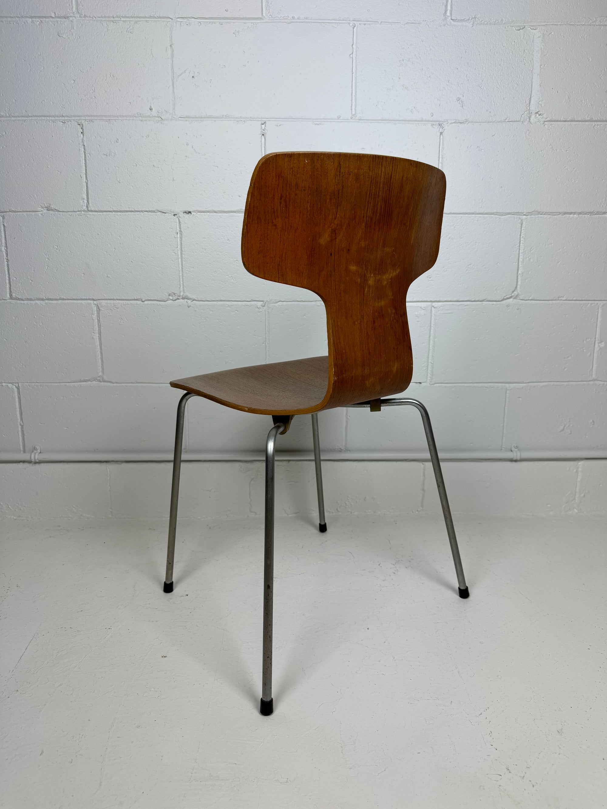 Arne Jacobsen Hammerhead or "T" Teak Side Chair for Fritz Hansen