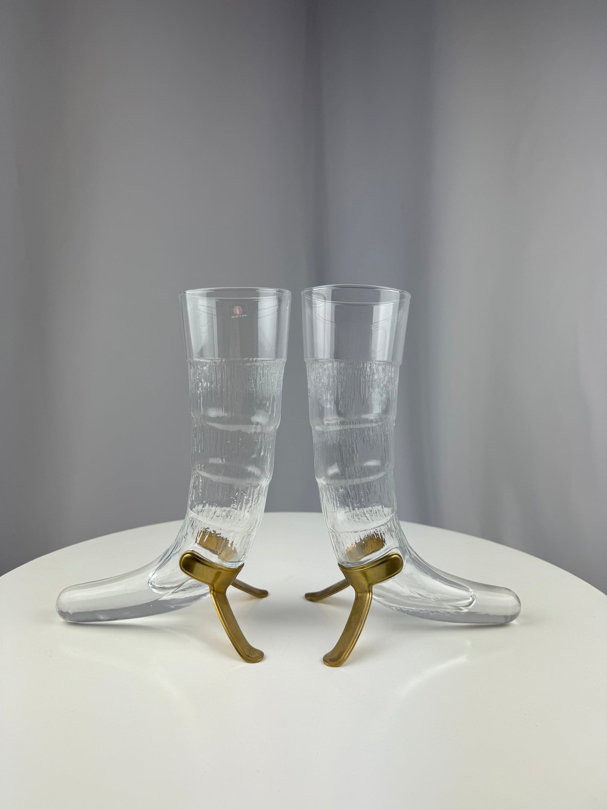 Iittala HARALDs HORN Beer Glasses by Valto Kokko (6)