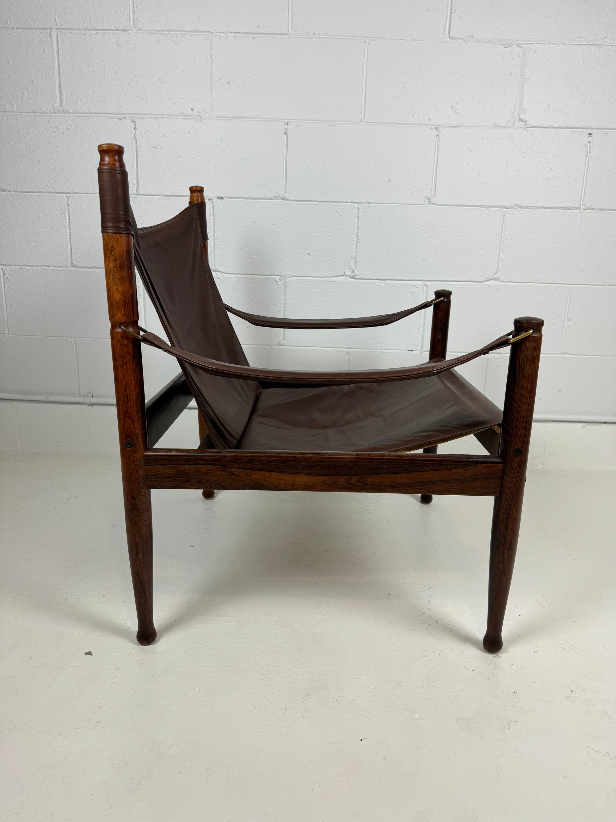 Erik Wørts for Niels Eilersen Rosewood & Leather Safari Chair