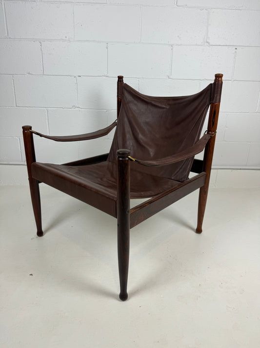 Erik Wørts for Niels Eilersen Rosewood & Leather Safari Chair