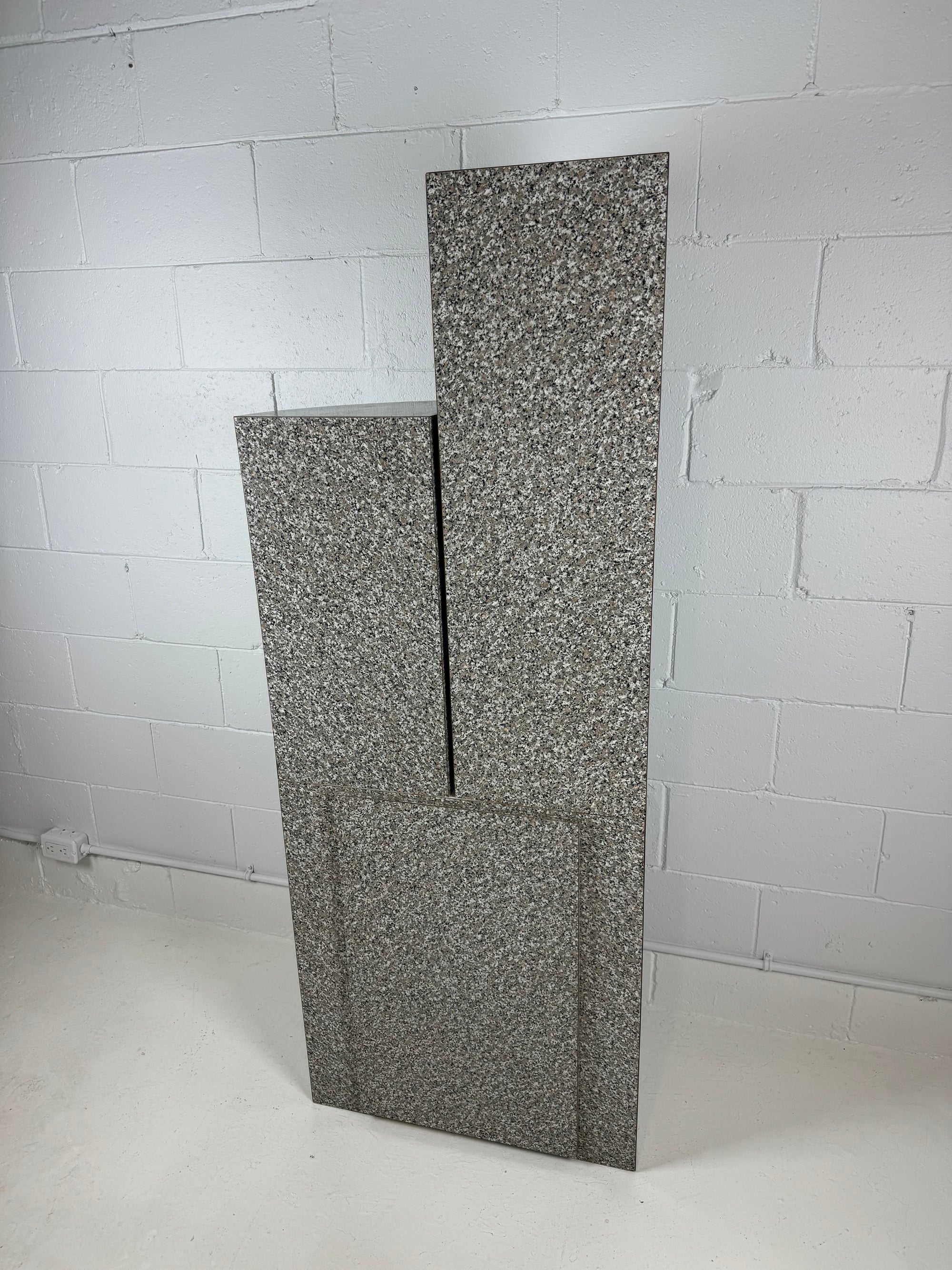 1980's Architectural Faux Terrazzo Display with Storage