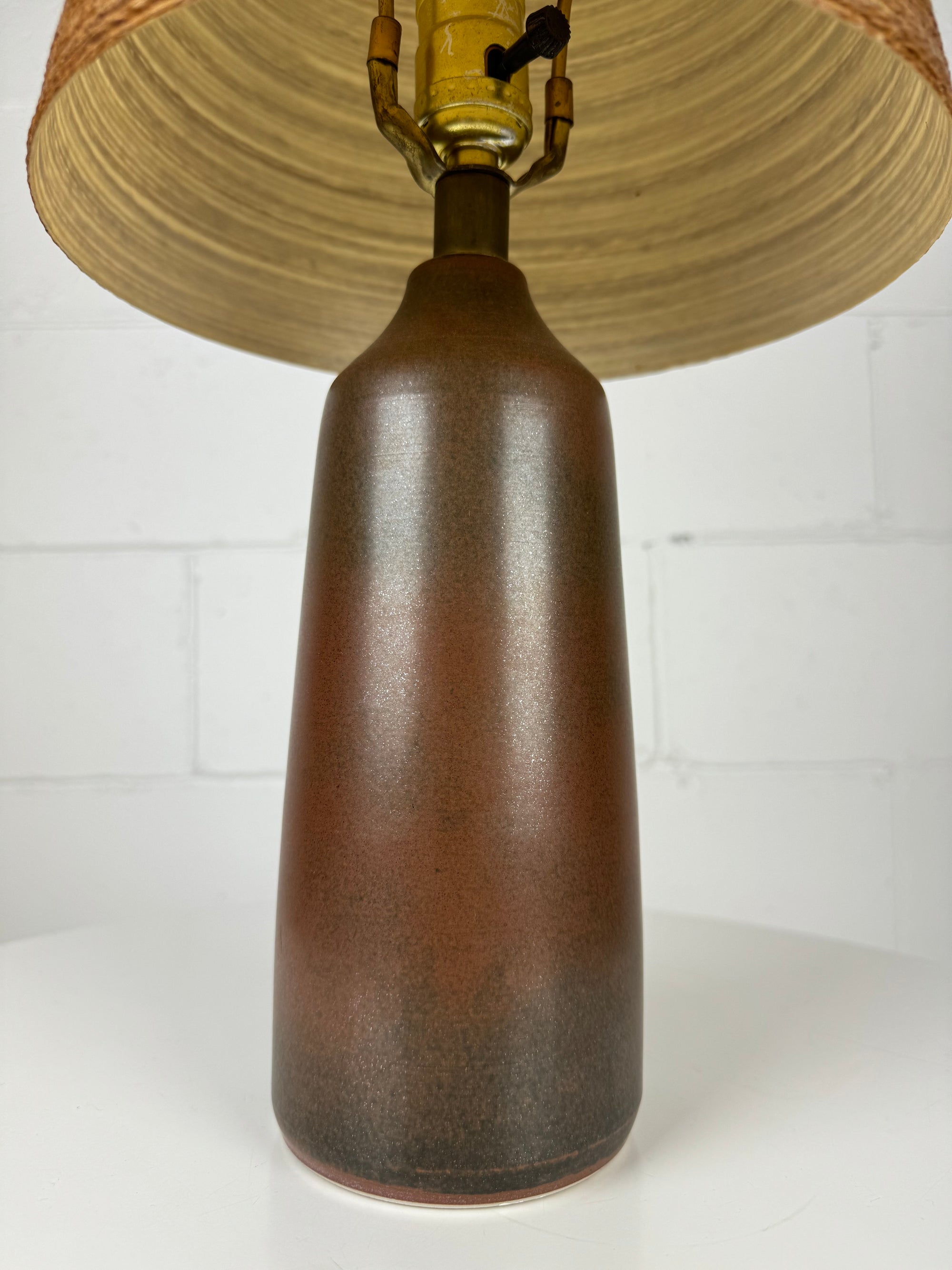 Small Brown Cylinder Lotte Table Lamp