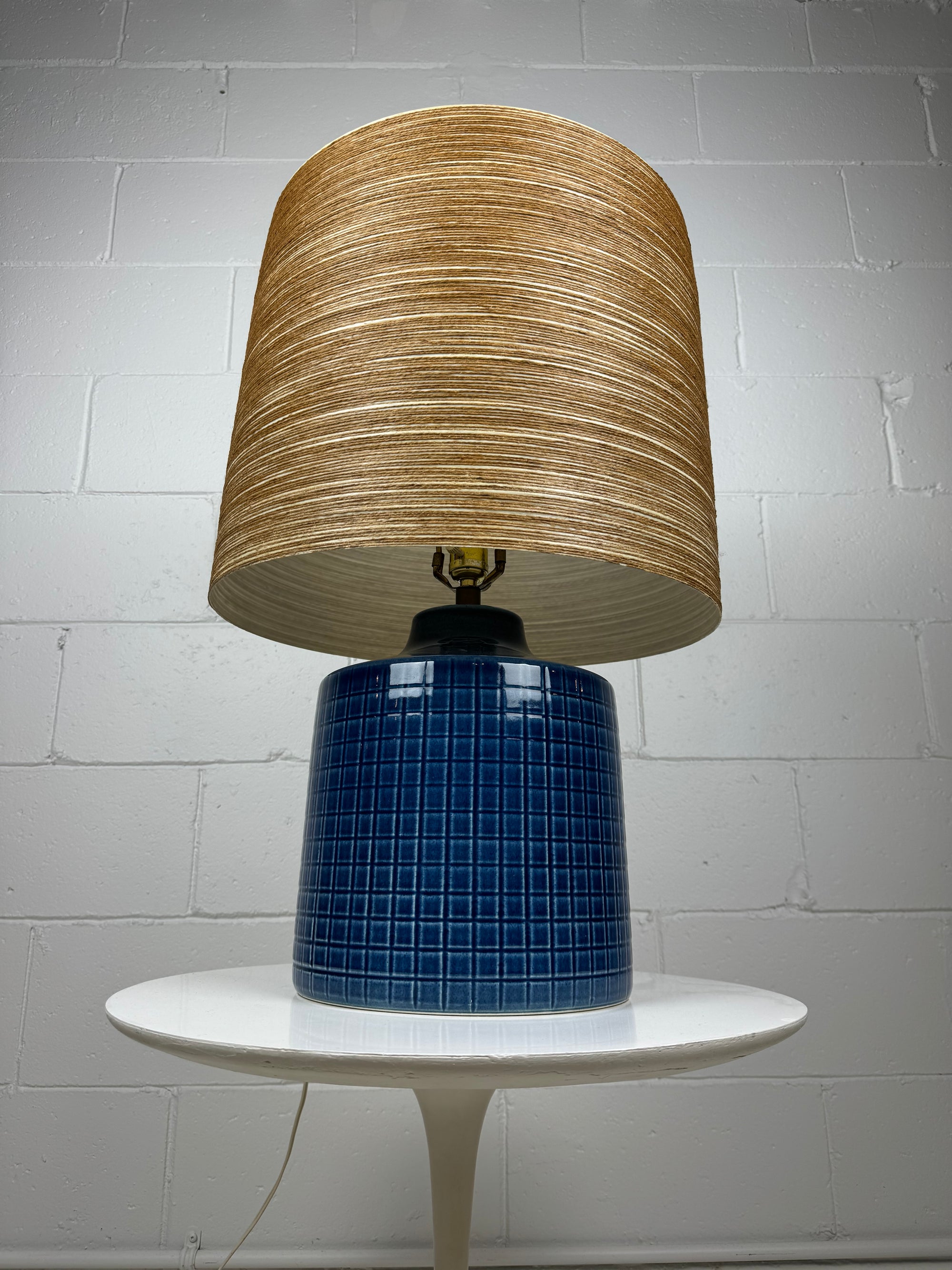 Vintage Blue Lotte Bostlund Large Table Lamp