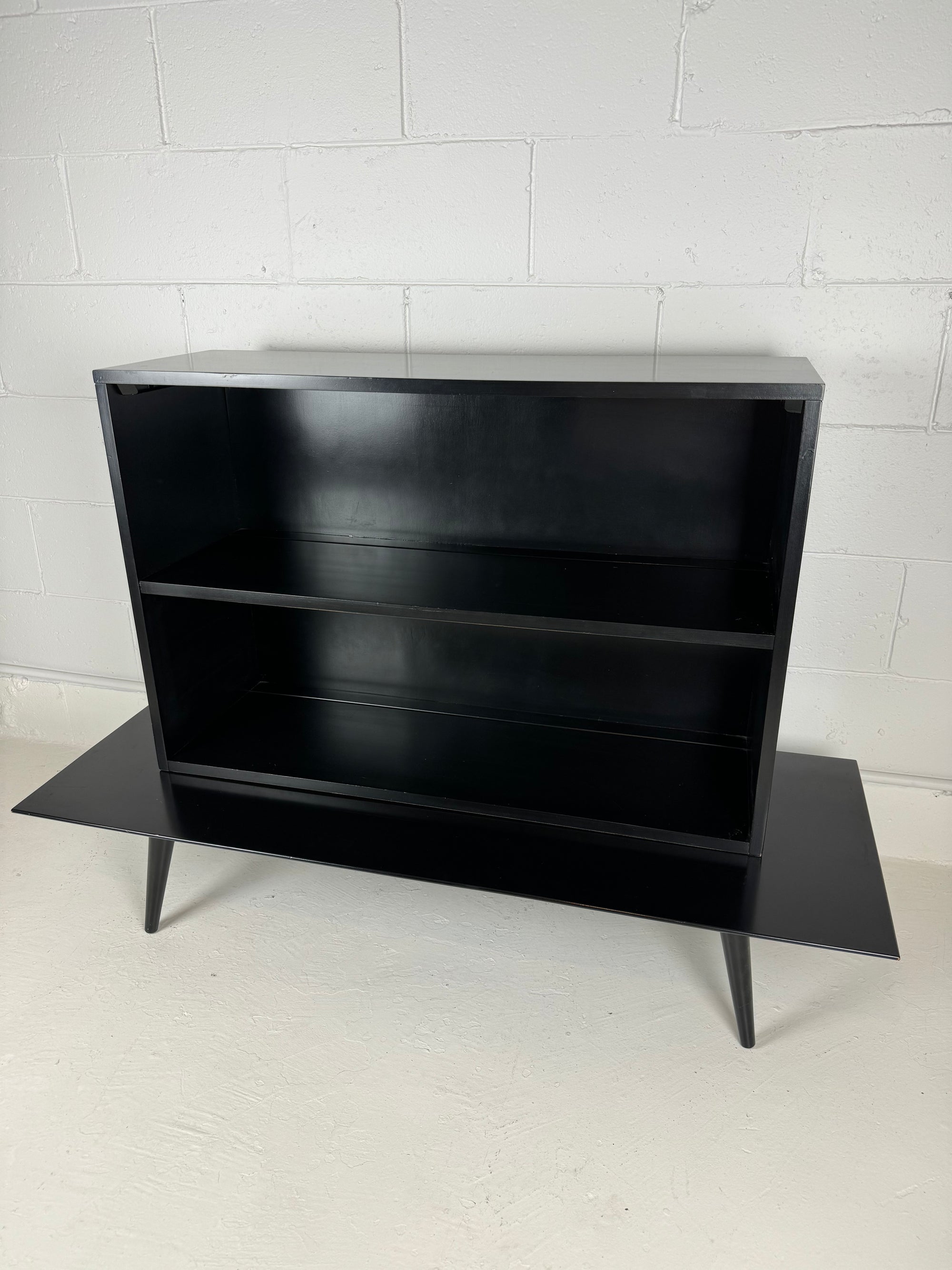 Paul McCobb Black Planner Group Small Bookcase and Bench