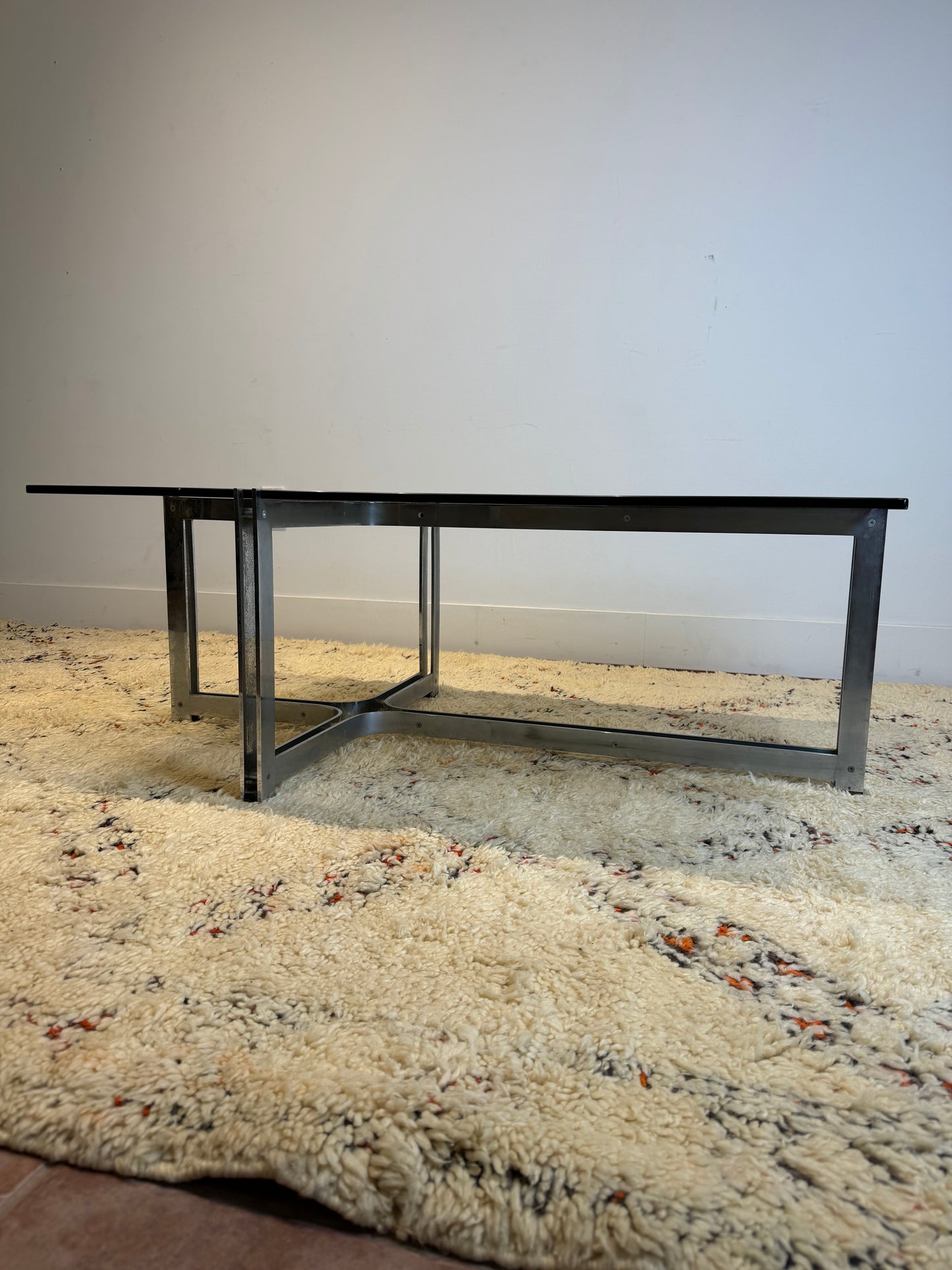 Smoked Glass Coffee Table by Tom Lopinski for Dunbar