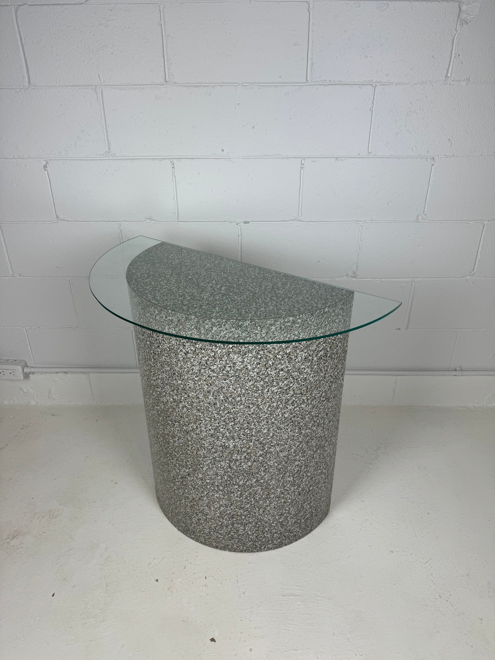 1980's Faux Terrazzo Console Table