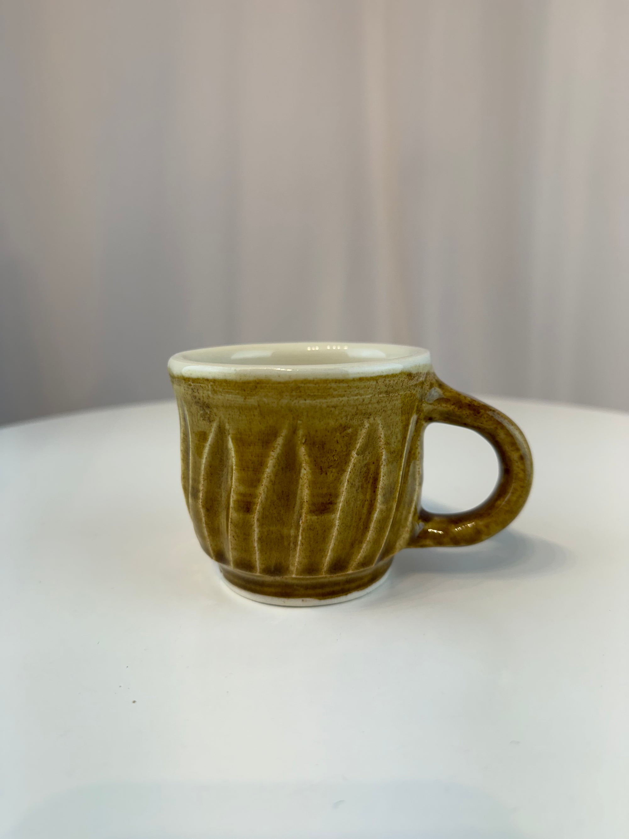 Studio Pottery Textured Mug - Light Brown