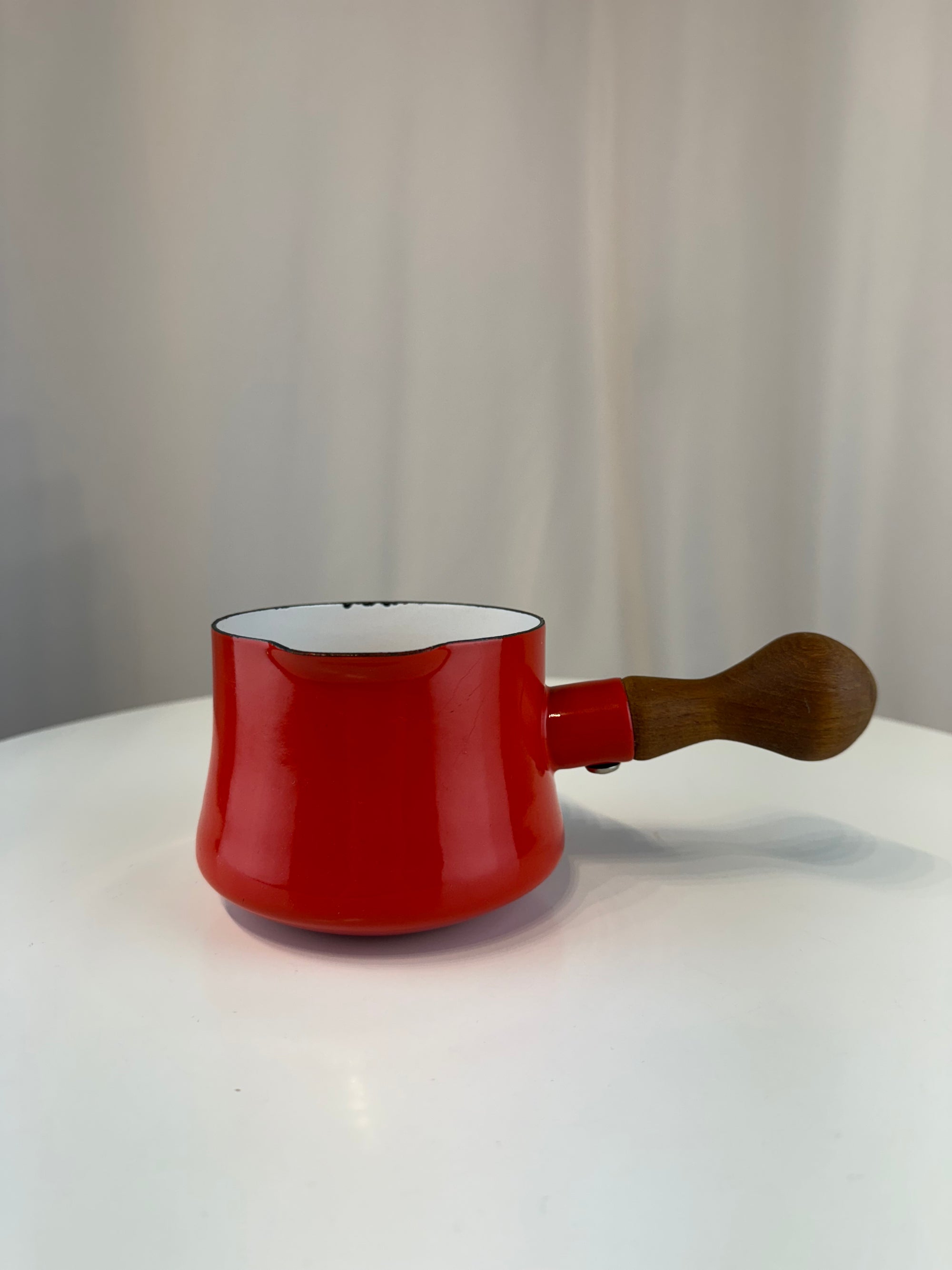 Dansk Designs Small Sauce Pan with Teak Handle - Chili Red