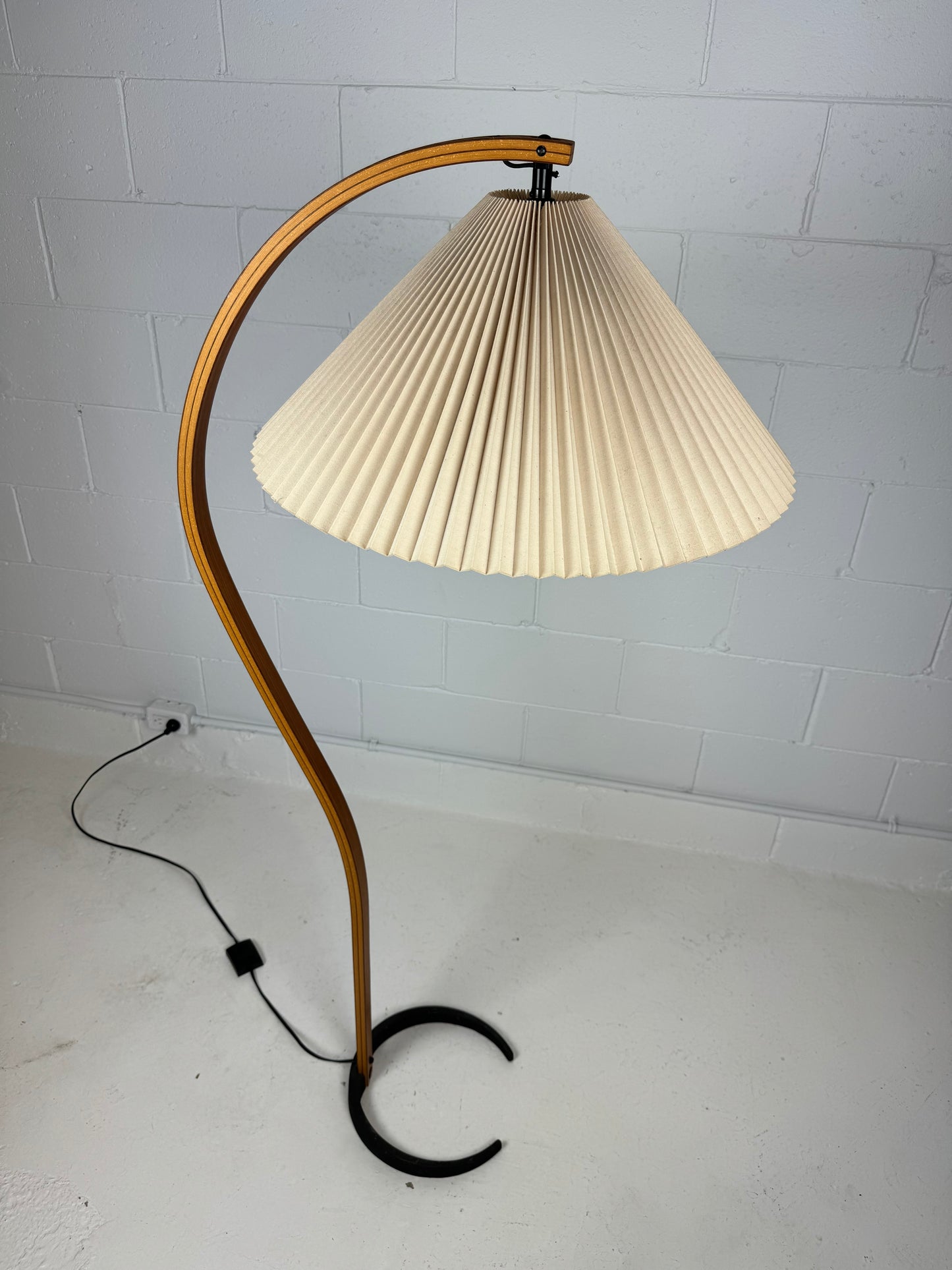 Original Mads Caprani Bent Wood Floor Lamp