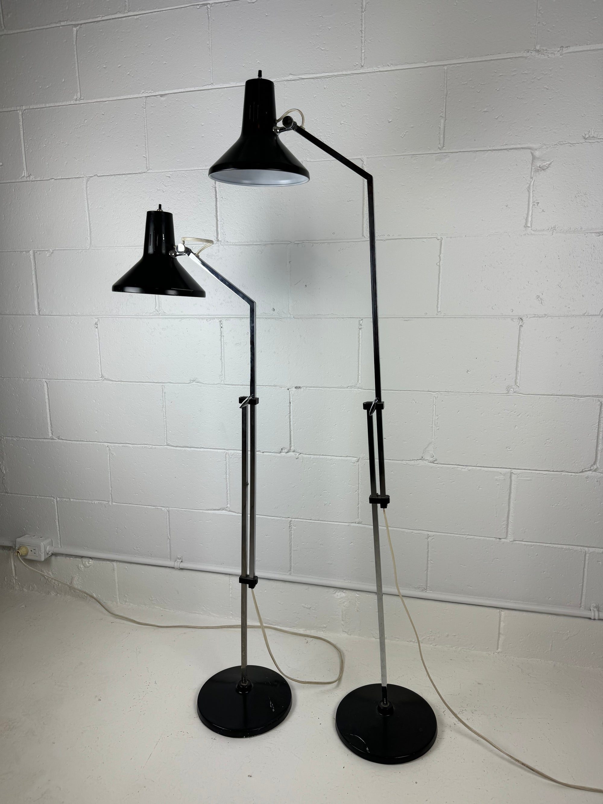 Vintage Adjustable Floor Lamps by Jacob Jacobsen for Luxo