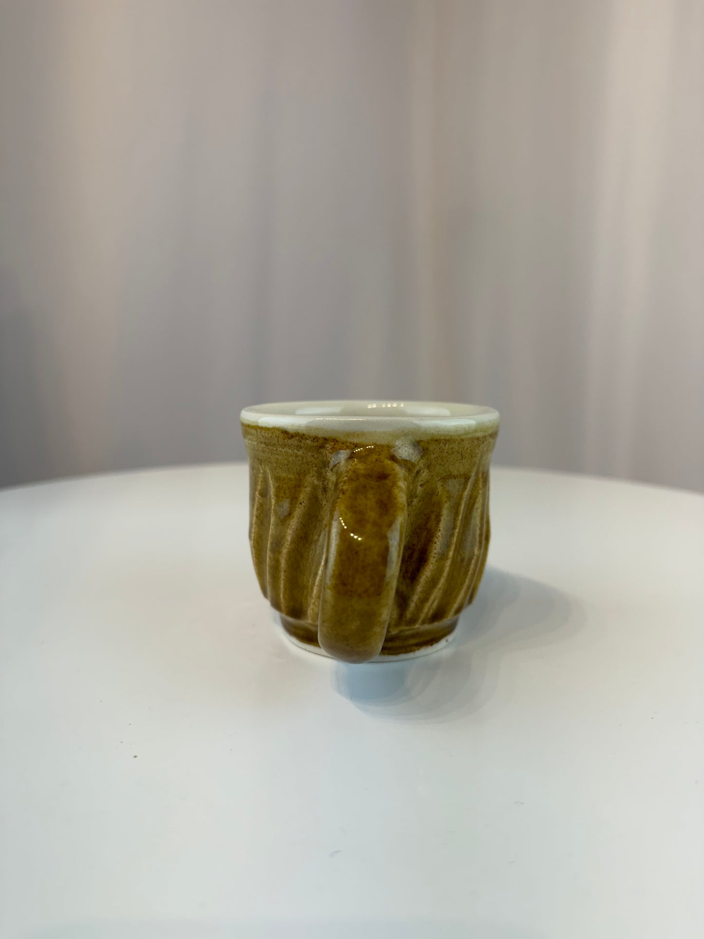 Studio Pottery Textured Mug - Light Brown