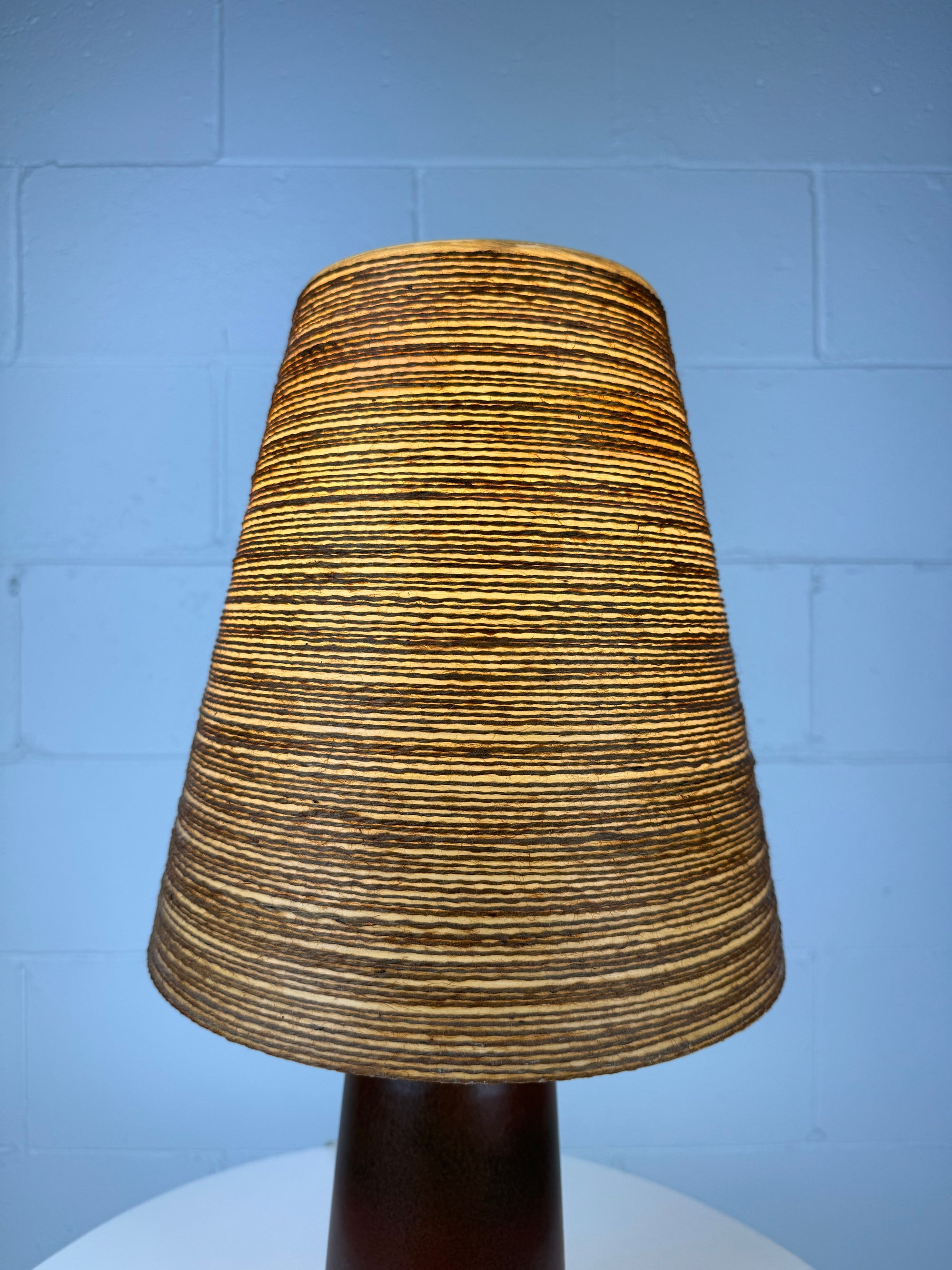 Small Brown Cylinder Lotte Table Lamp